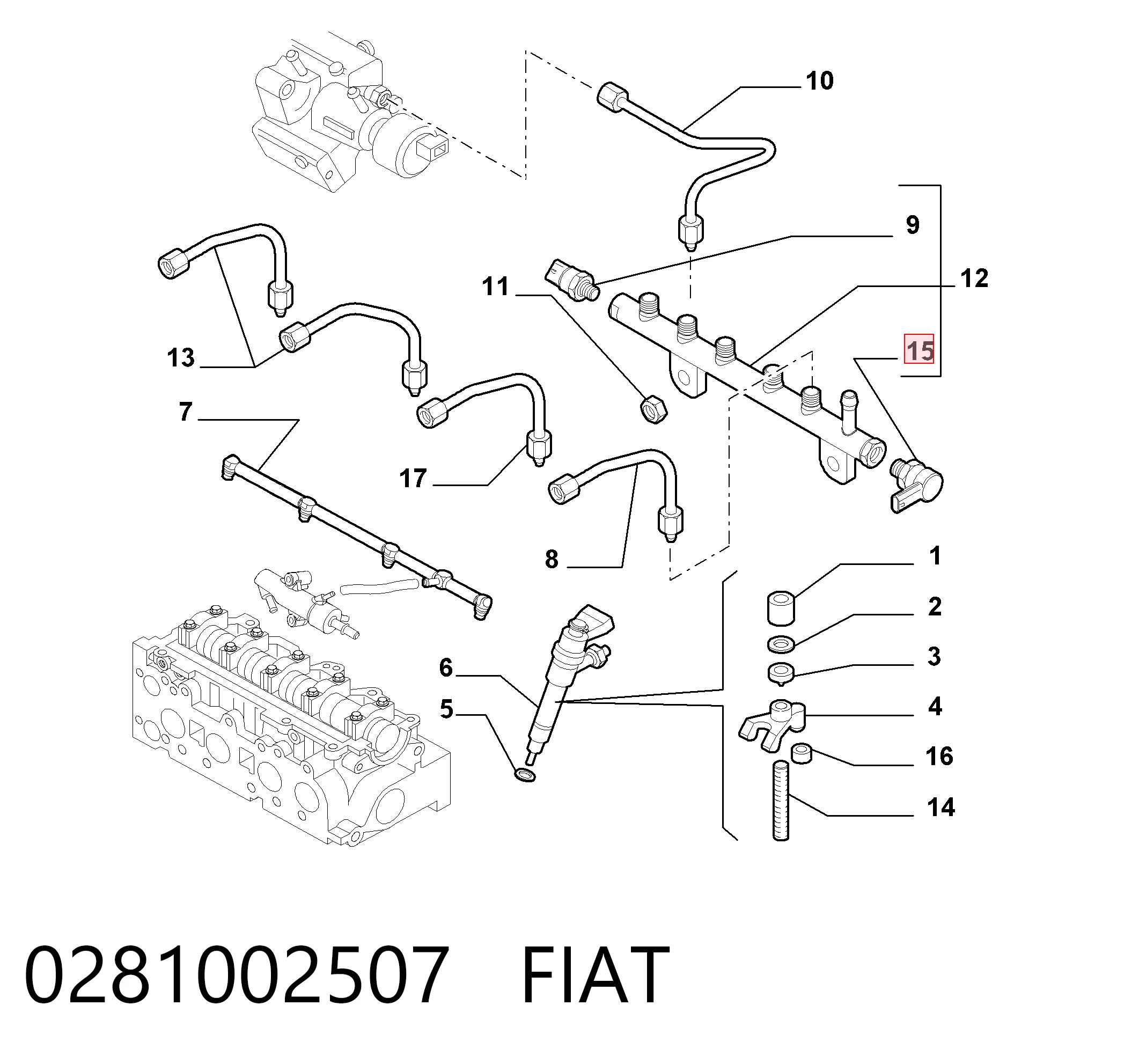  Regulador de presión de combustible Suzuki Swift 4