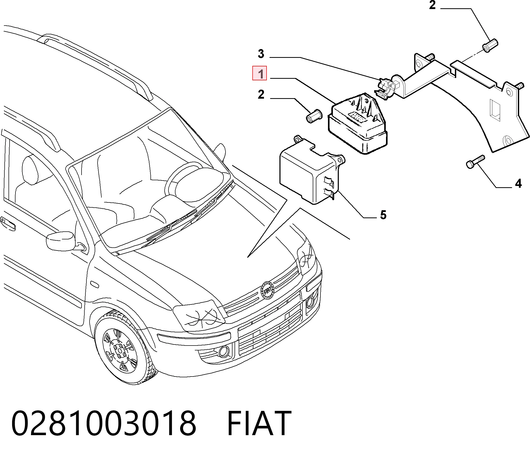 0281003018 Fiat/Alfa/Lancia Relé de bujías incandescentes
