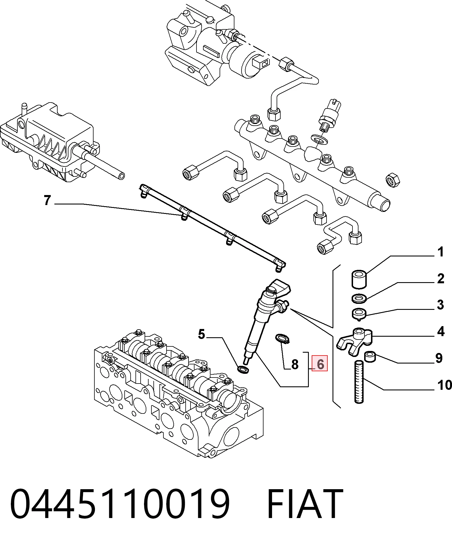 Inyector de combustible para Fiat Palio  178DX