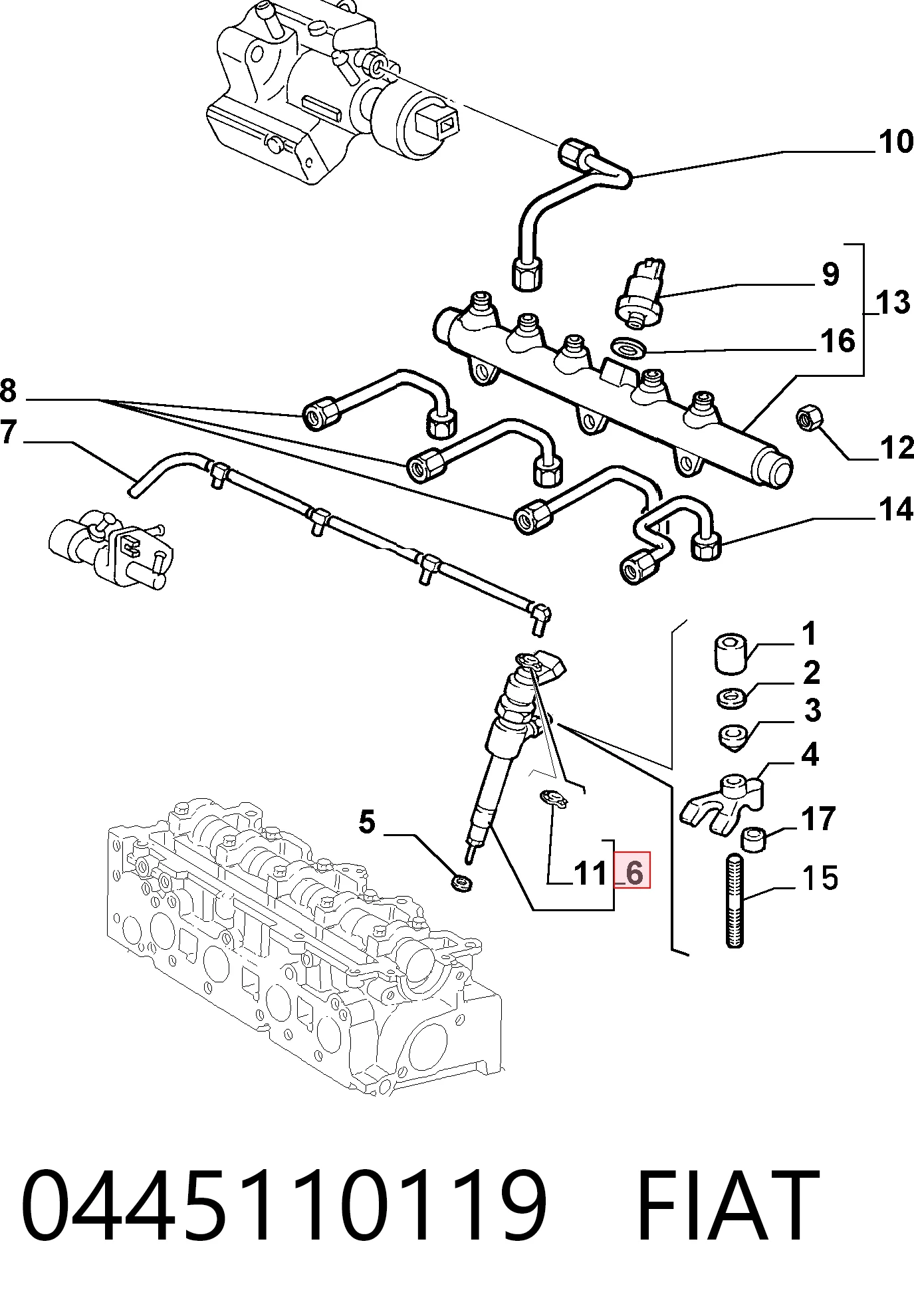 Comprar 0445110068 VAG Inyector