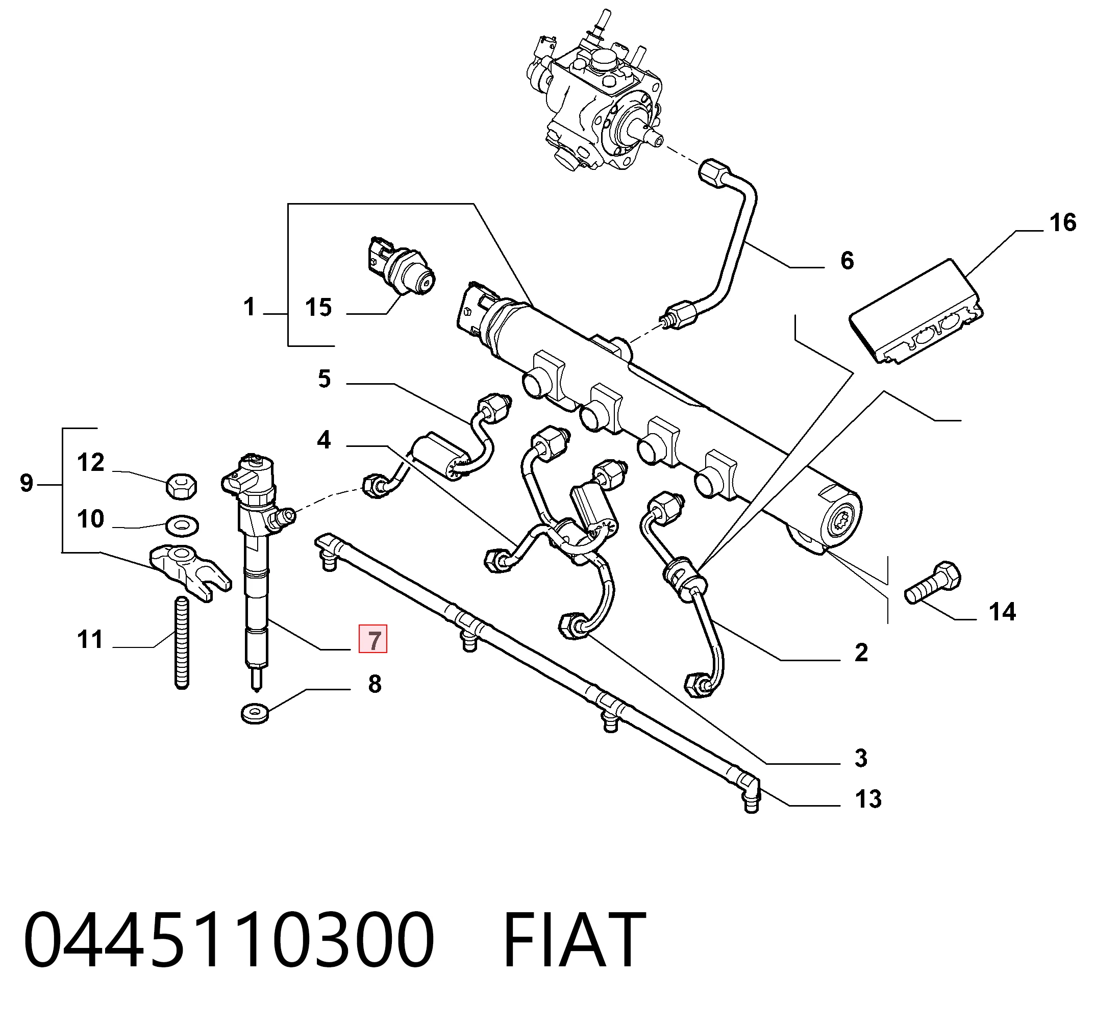 Inyectores Fiat Linea sedán (323) (2007 - 2026) precio, desde 66,79 EUR