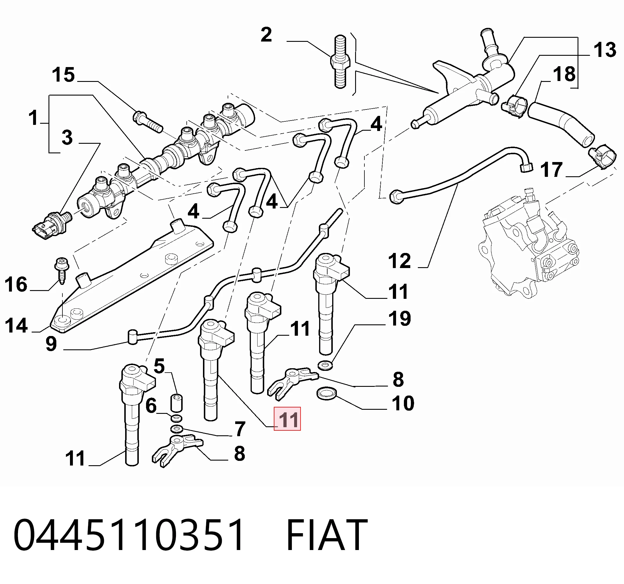 986435204 Bosch Inyector de combustible