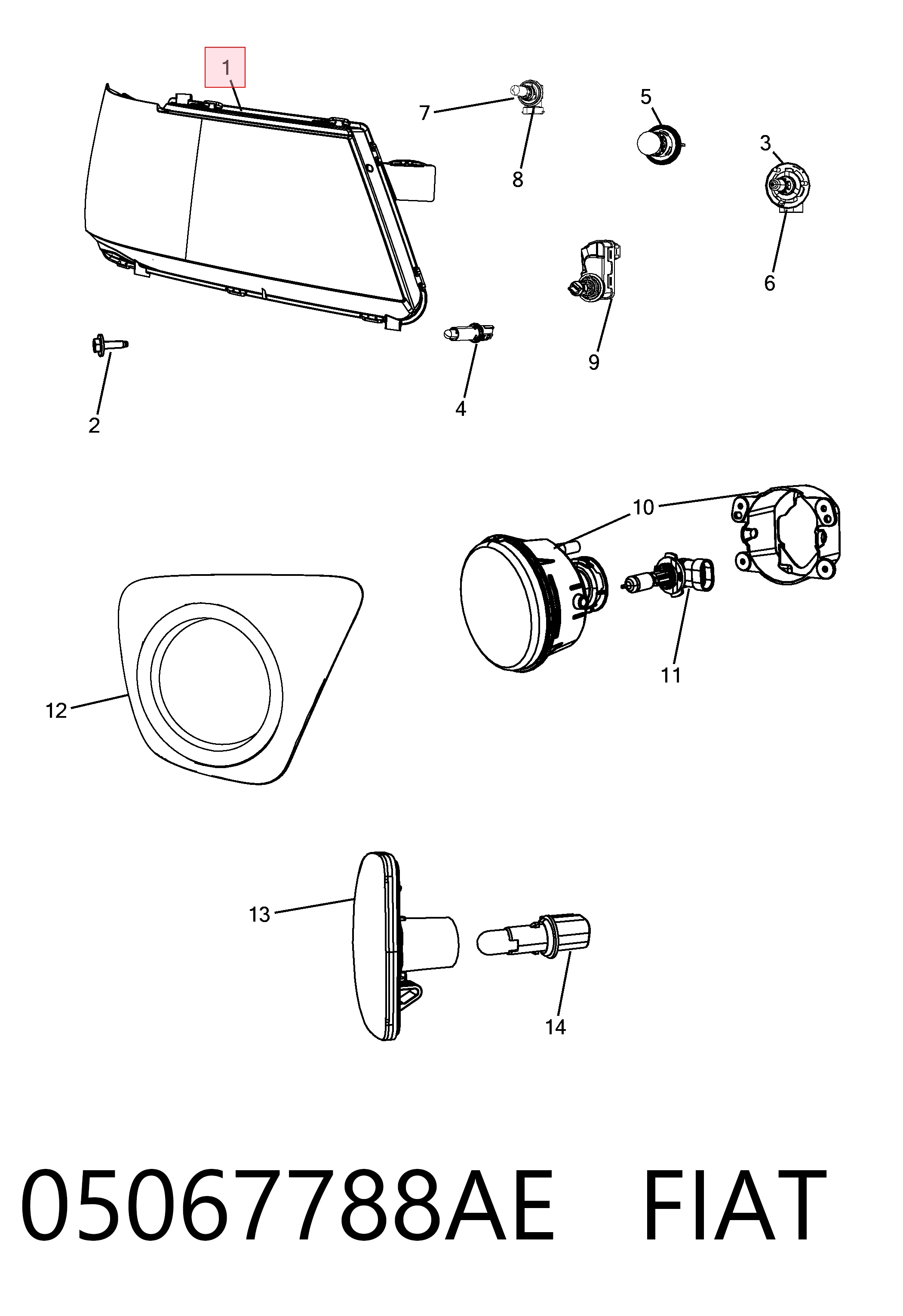  Faro derecho Dodge Journey 