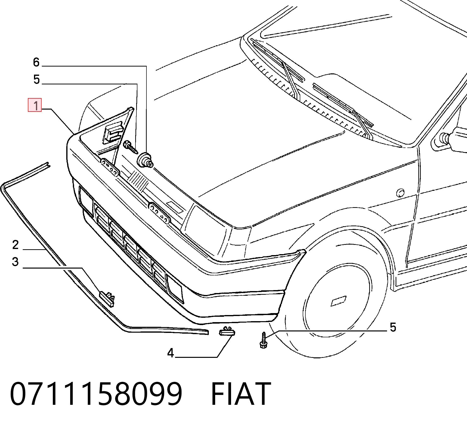 Parachoques Fiat Tipo 