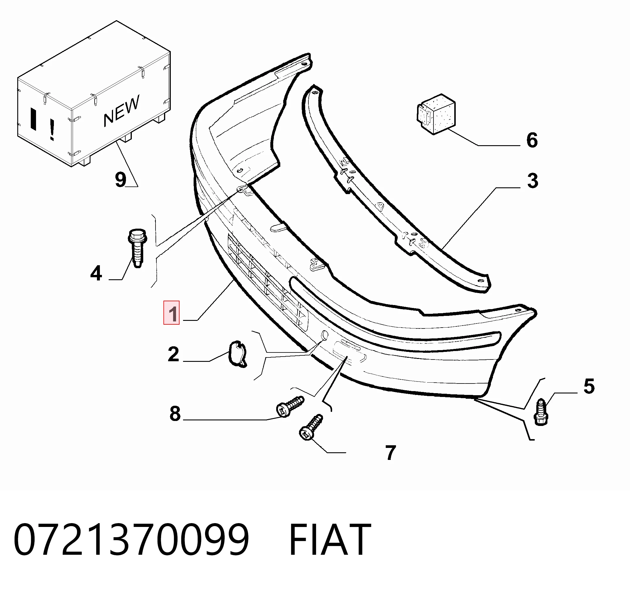 Parachoques delantero Fiat Punto furgoneta (176L) (1996 - 2000) precio, desde 61,71 EUR