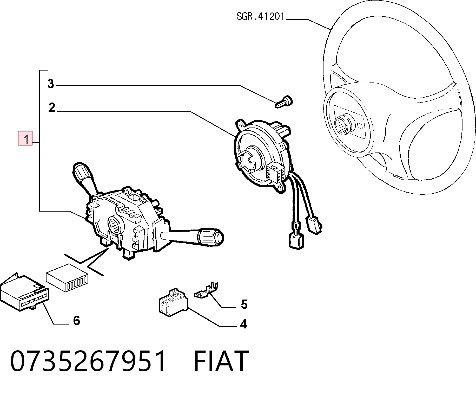 Comprar Conmutador columna dirección Fiat Punto II 188