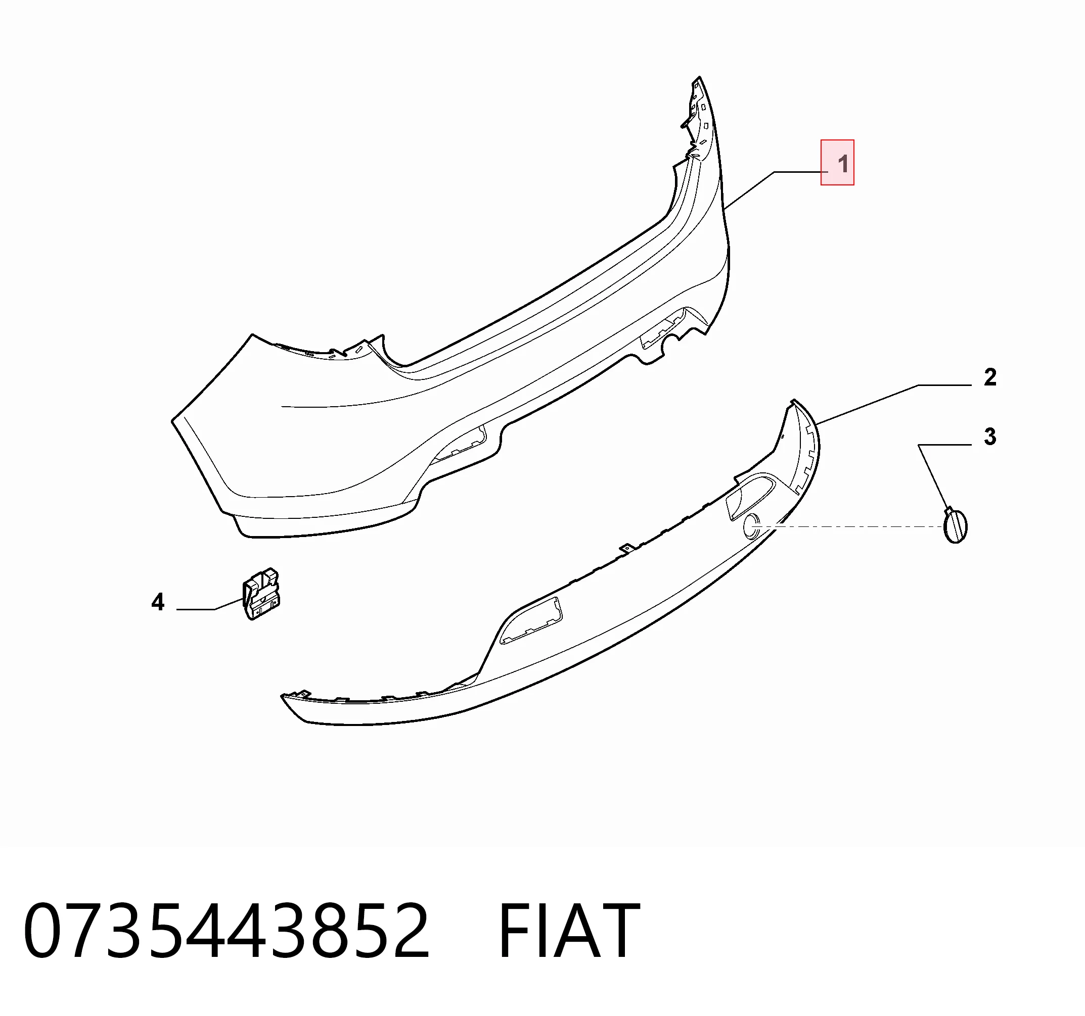  Parachoques trasero Fiat Bravo 2