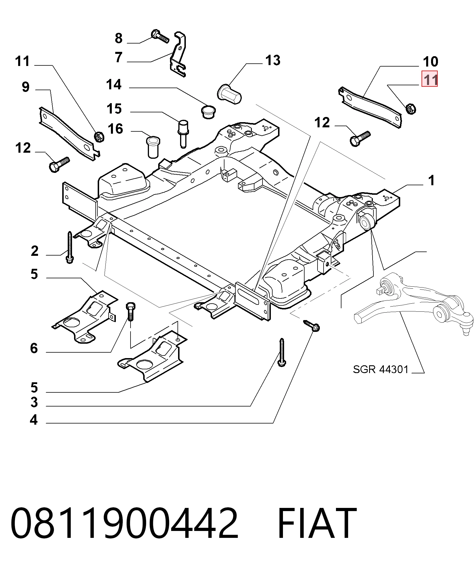 0811900442 Fiat/Alfa/Lancia