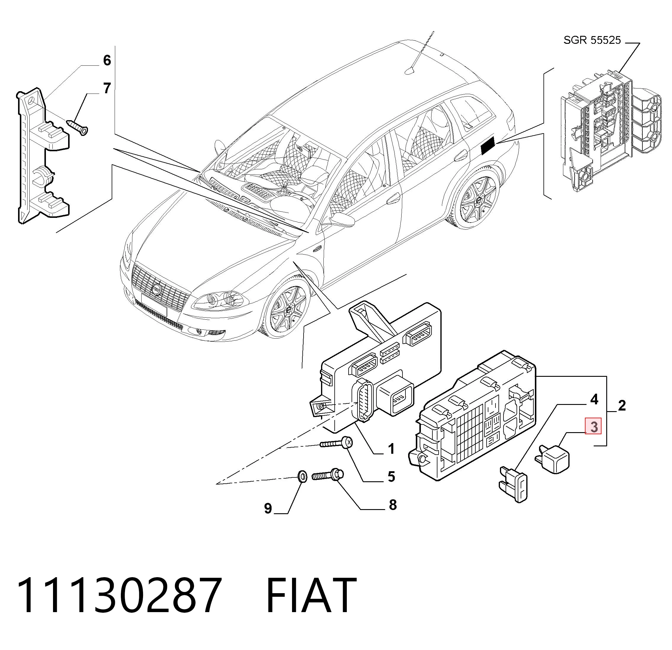 11130287 Fiat/Alfa/Lancia Relé de alta corriente