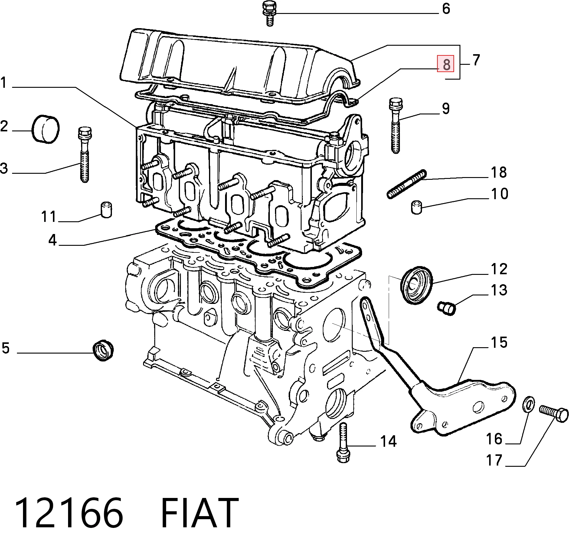  Junta tapa de balancines Fiat Uno 
