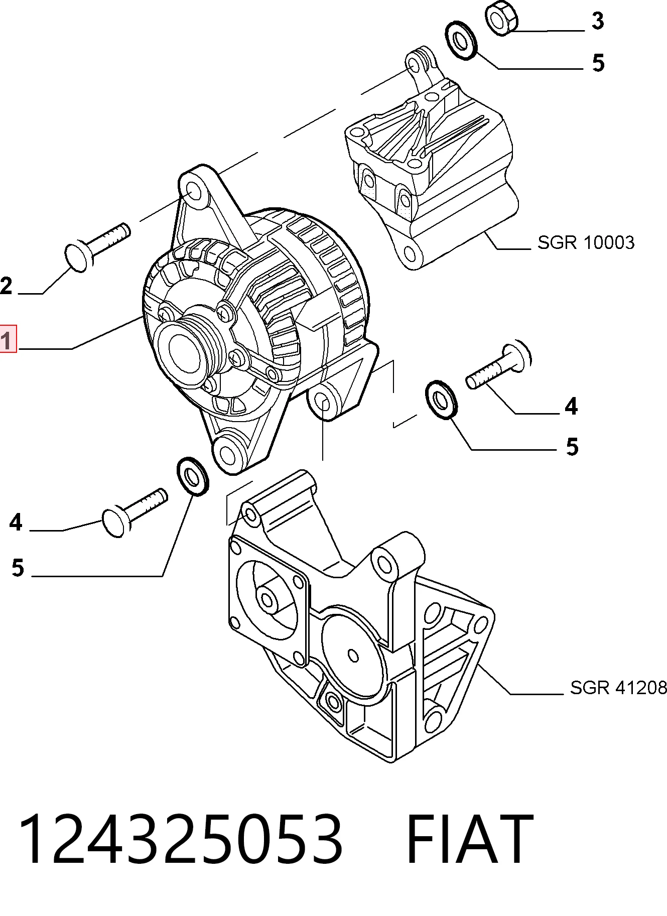 124325053 Fiat/Alfa/Lancia Alternador de coche
