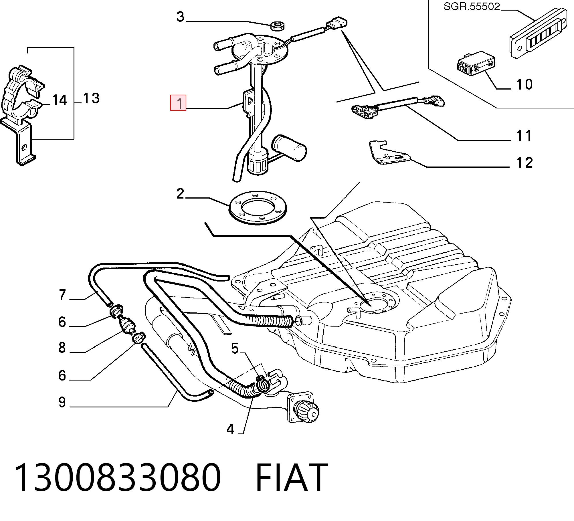 Medidor de combustible Fiat Ducato II (1994-2002)
