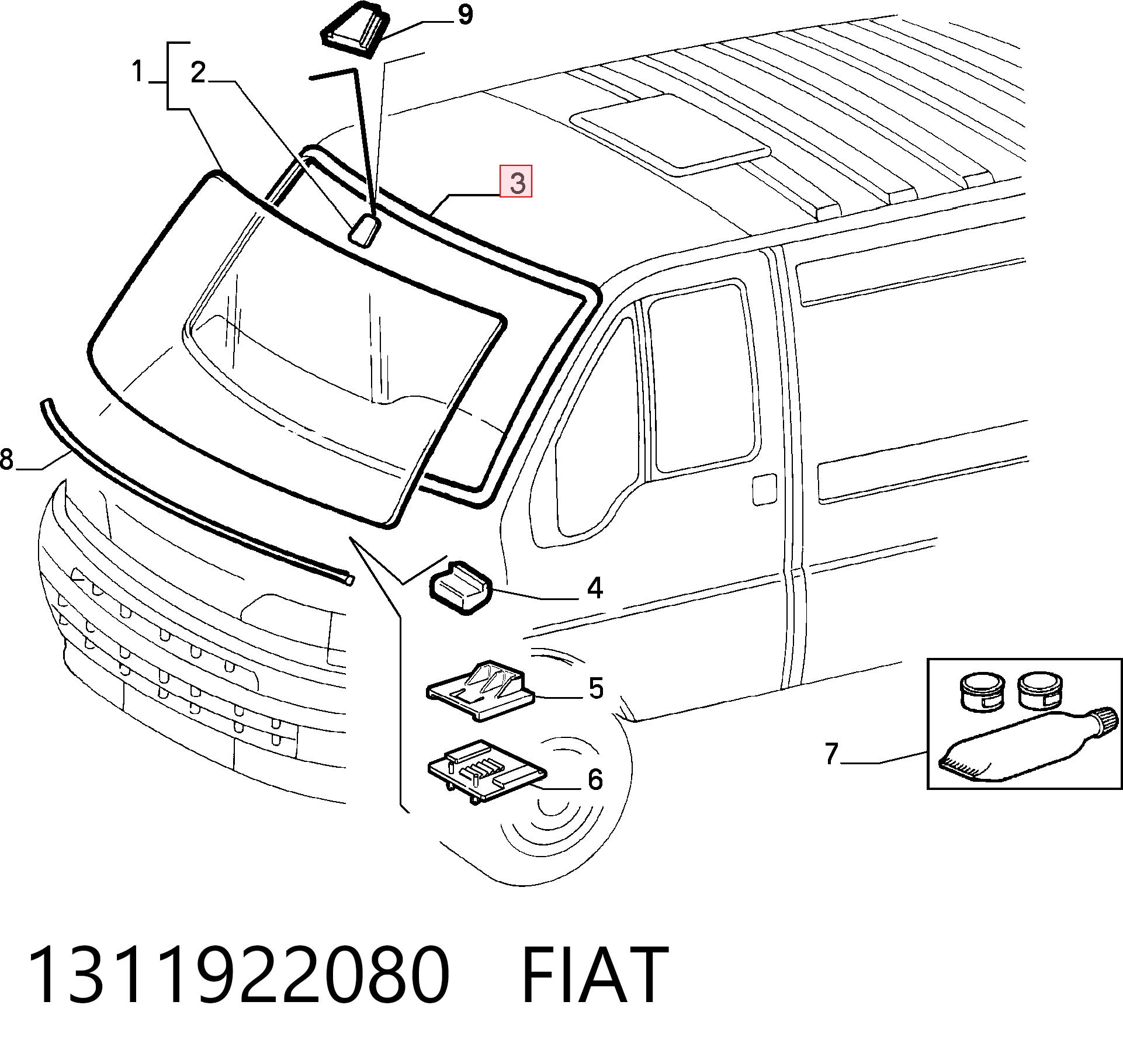 Junta parabrisas para Citroen Jumper  230L
