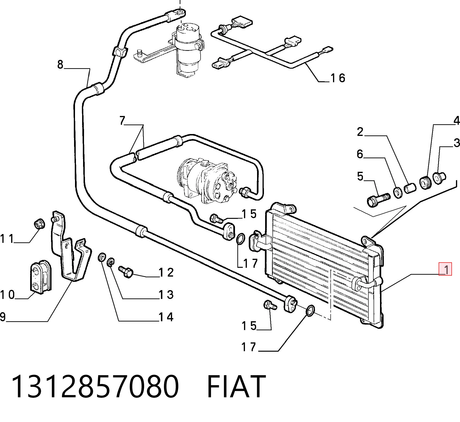 Condensador aire acondicionado Fiat Ducato II (230)