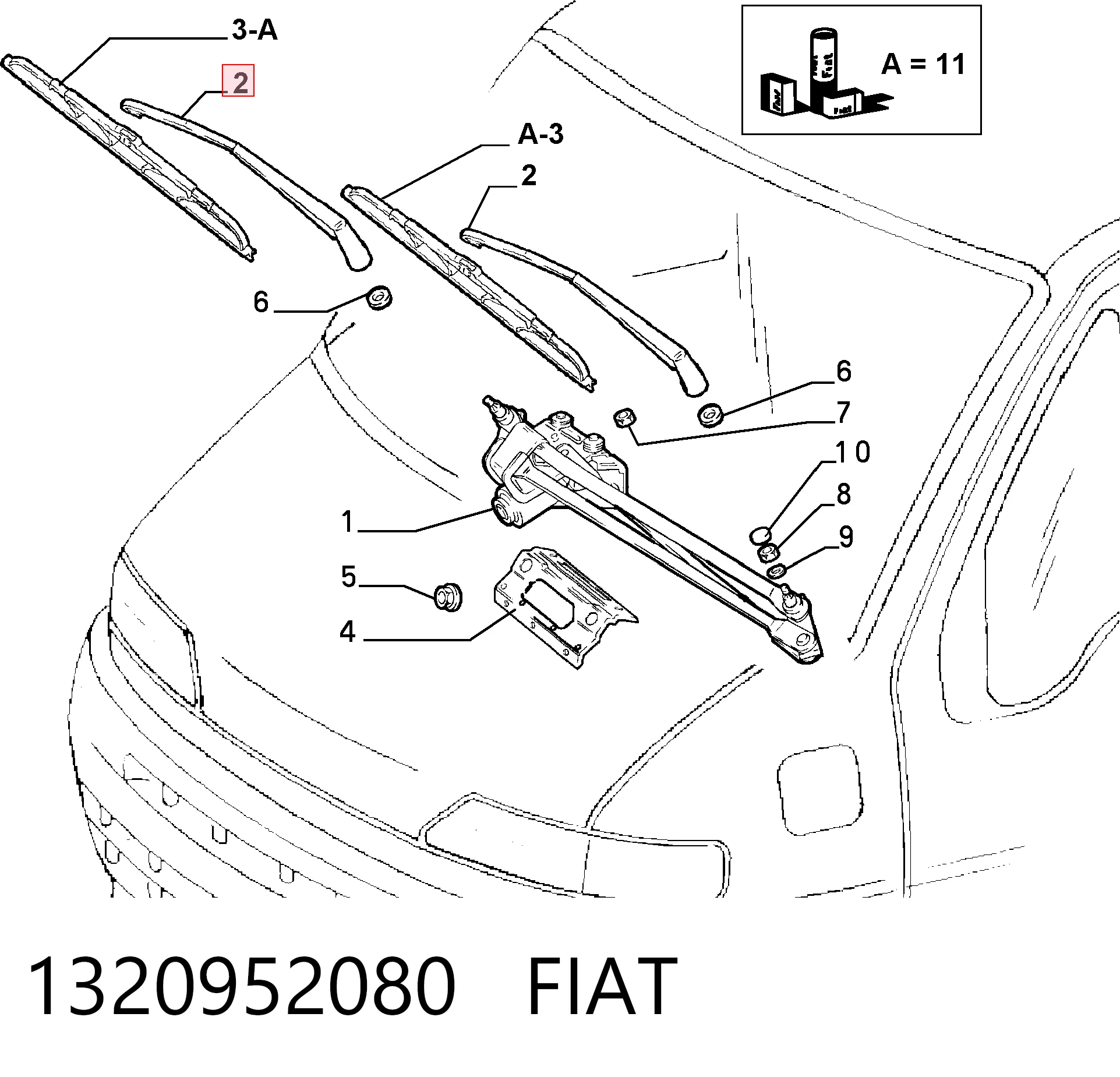 Brazo de limpiaparabrisas Fiat Ducato II plataforma a bordo (230) (1994 - 2002) precio, desde 17,91 EUR