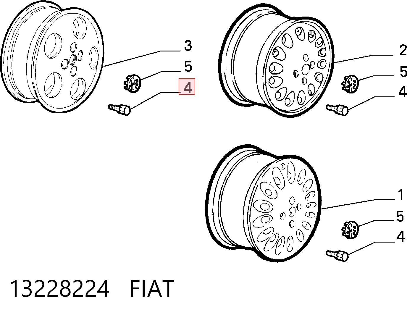 Perno de rueda para Fiat Bravo  (182)
