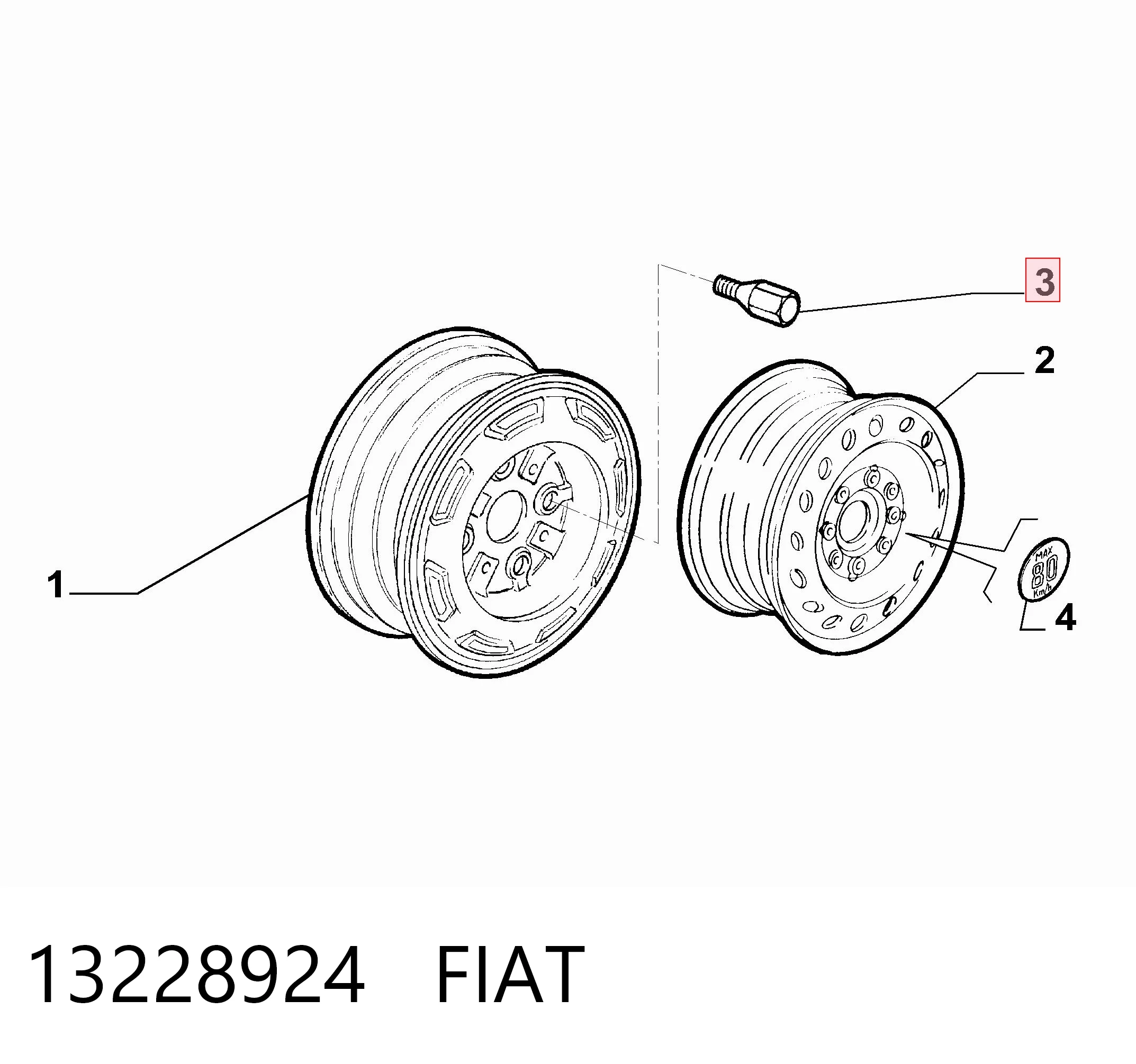 Comprar Tornillo de rueda Fiat Panda I 141A a bajo precio