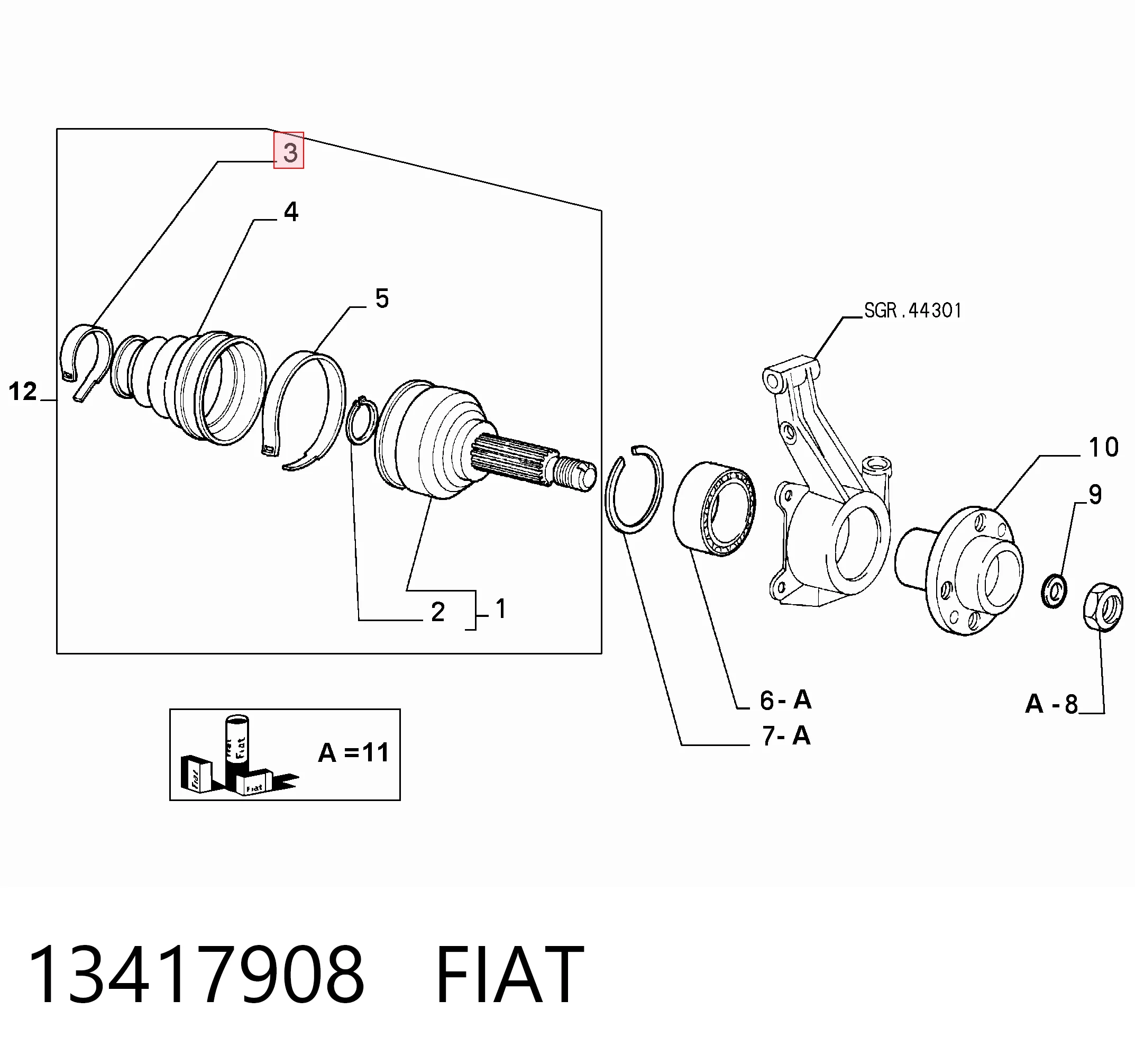 13417908 Fiat/Alfa/Lancia
