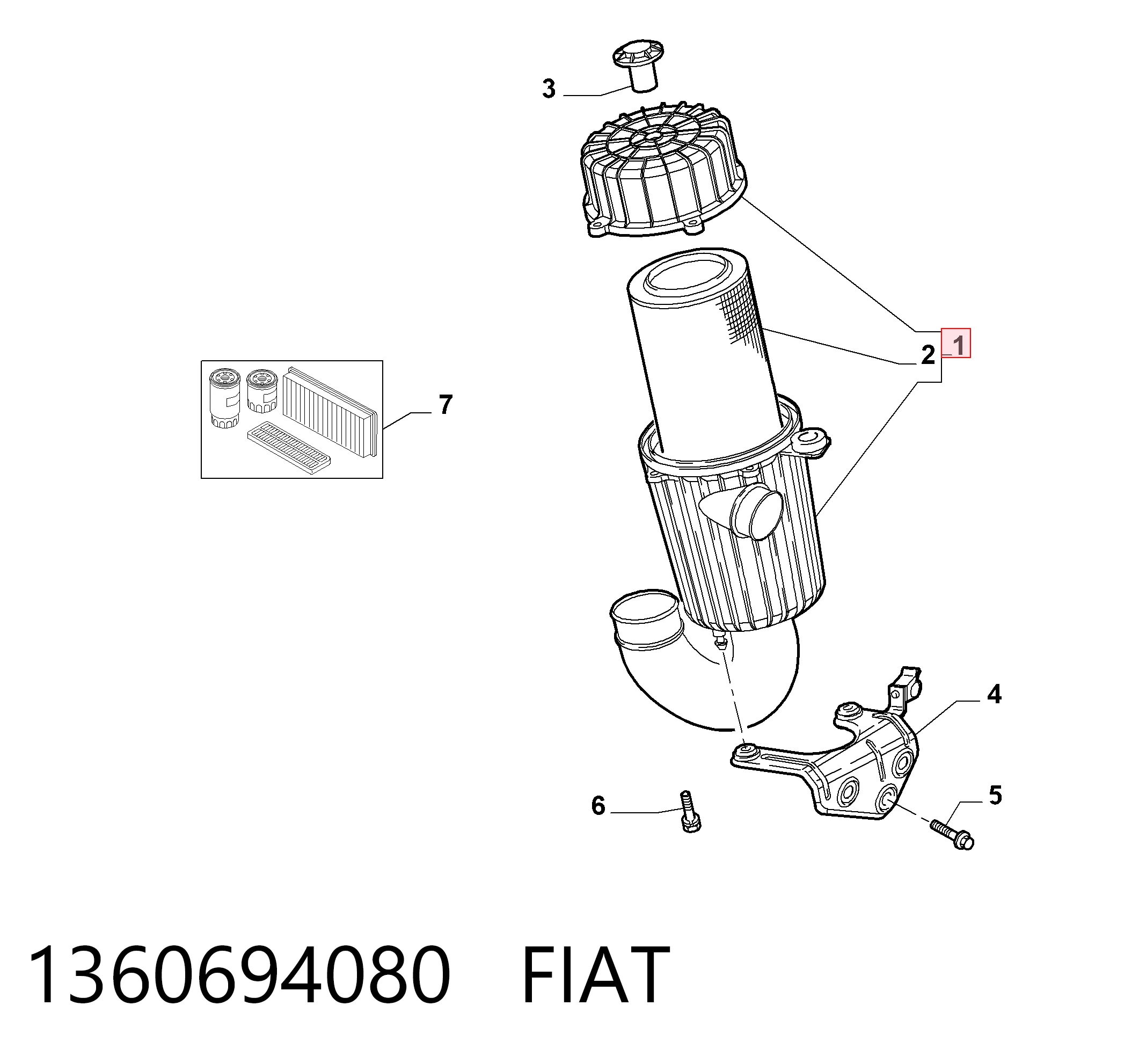 Comprar 1360694080 VAG Caja del filtro de aire