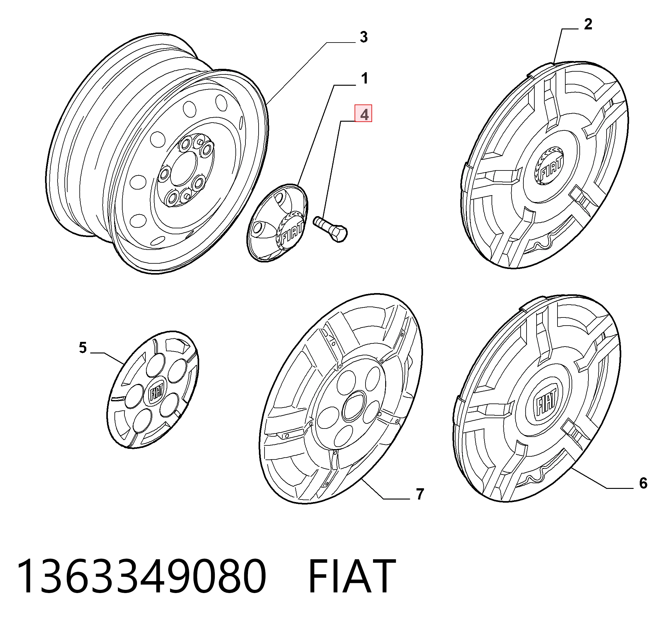 Tornillo de rueda para Fiat Ducato 250