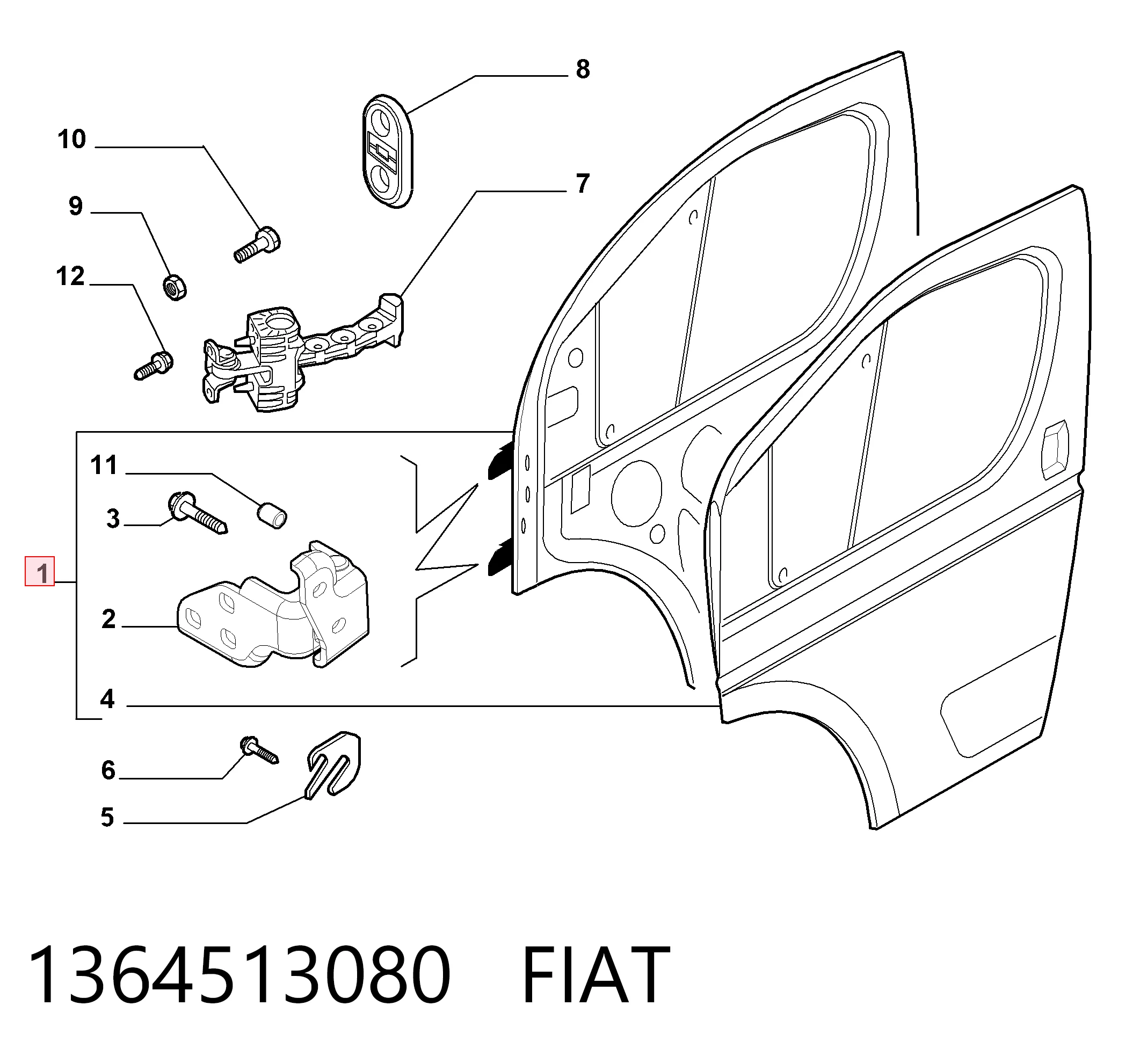 Puerta delantera para Fiat Ducato III 250