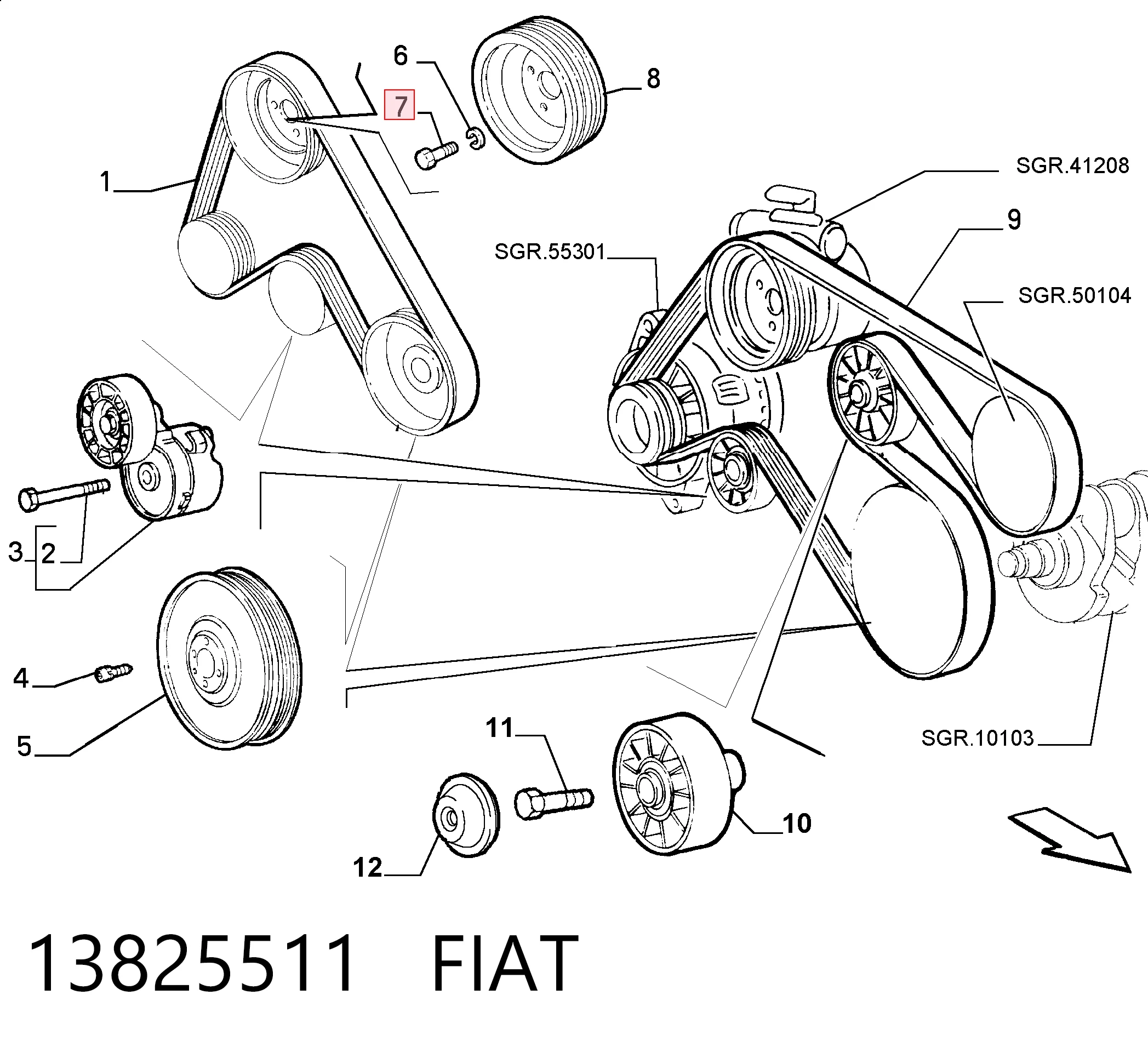 13825511 Fiat/Alfa/Lancia