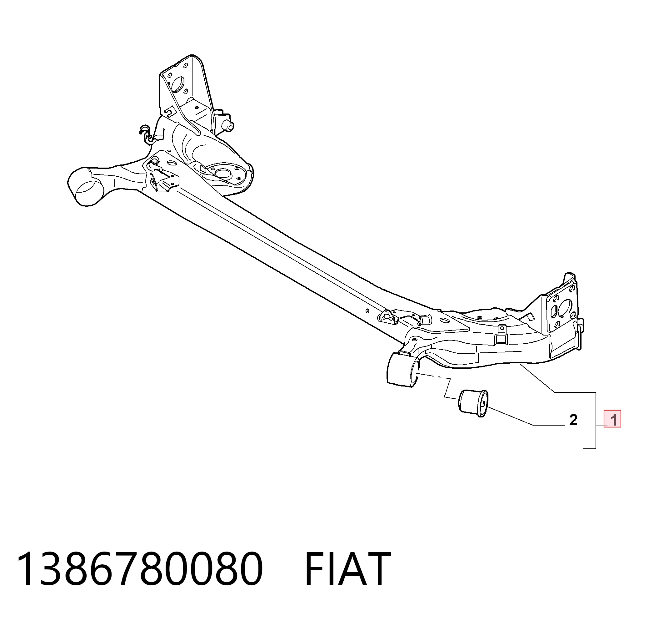 Puente trasero para Fiat Qubo  225