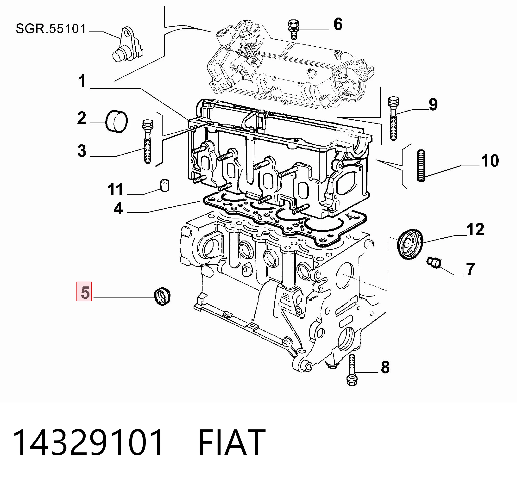 Comprar Tapón de bloque de cilindros Alfa Romeo 147  937 a bajo precio