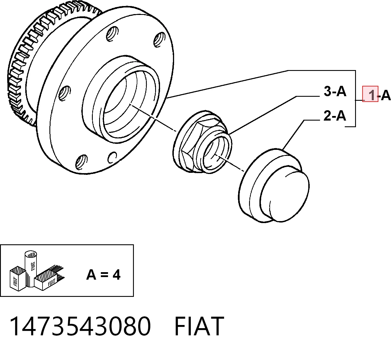 Comprar Cubo trasero Fiat Scudo 220P a bajo precio