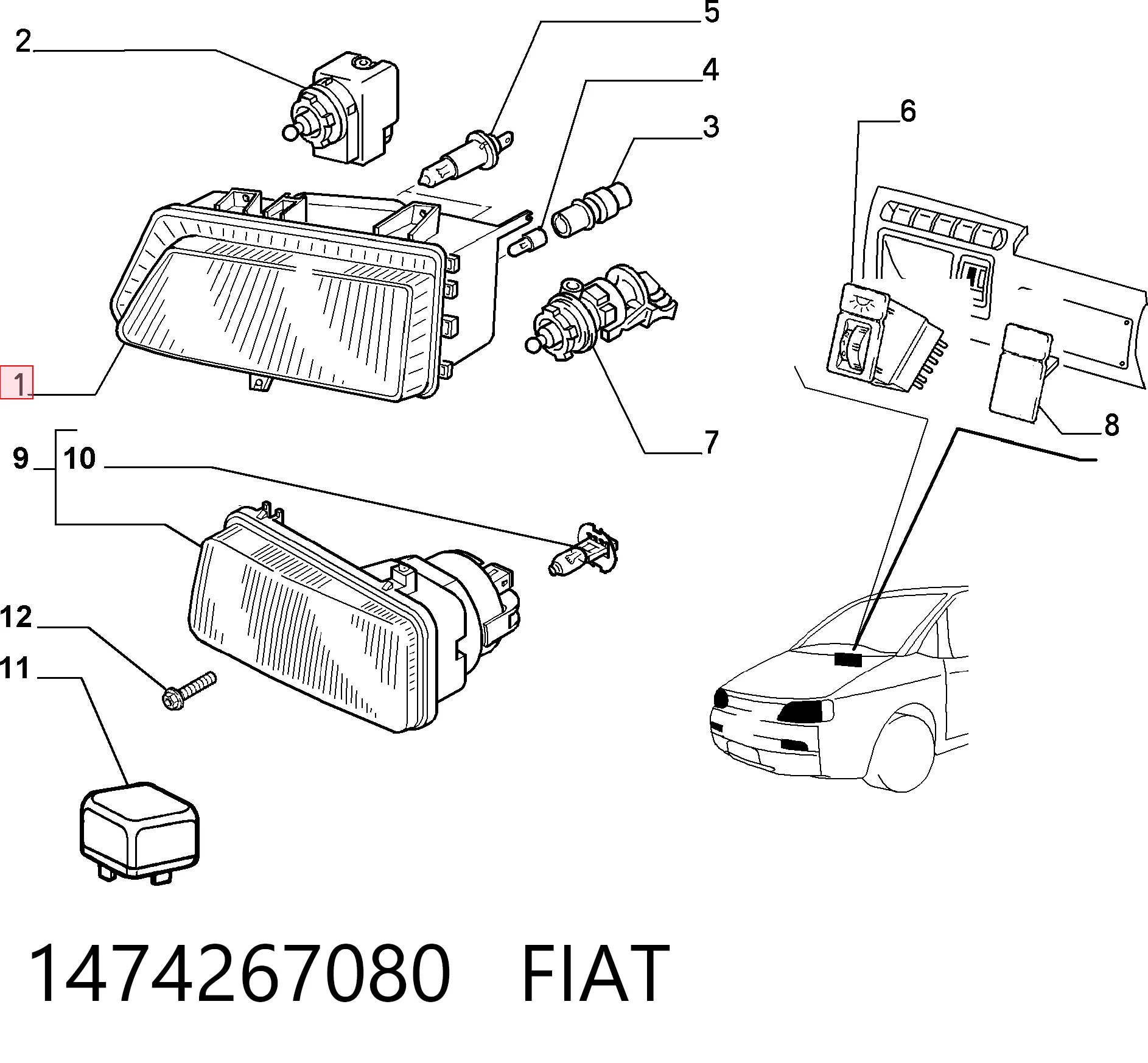 Comprar Faro derecho Peugeot Expert  224