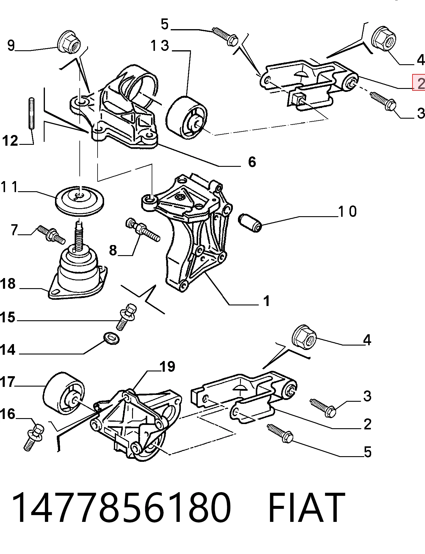 Comprar 1478390080 Isuzu Soporte de motor trasero
