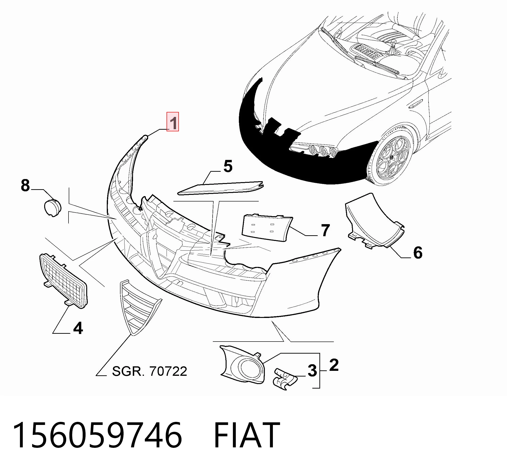 Comprar Parachoques delantero Alfa Romeo 159  939 a bajo precio
