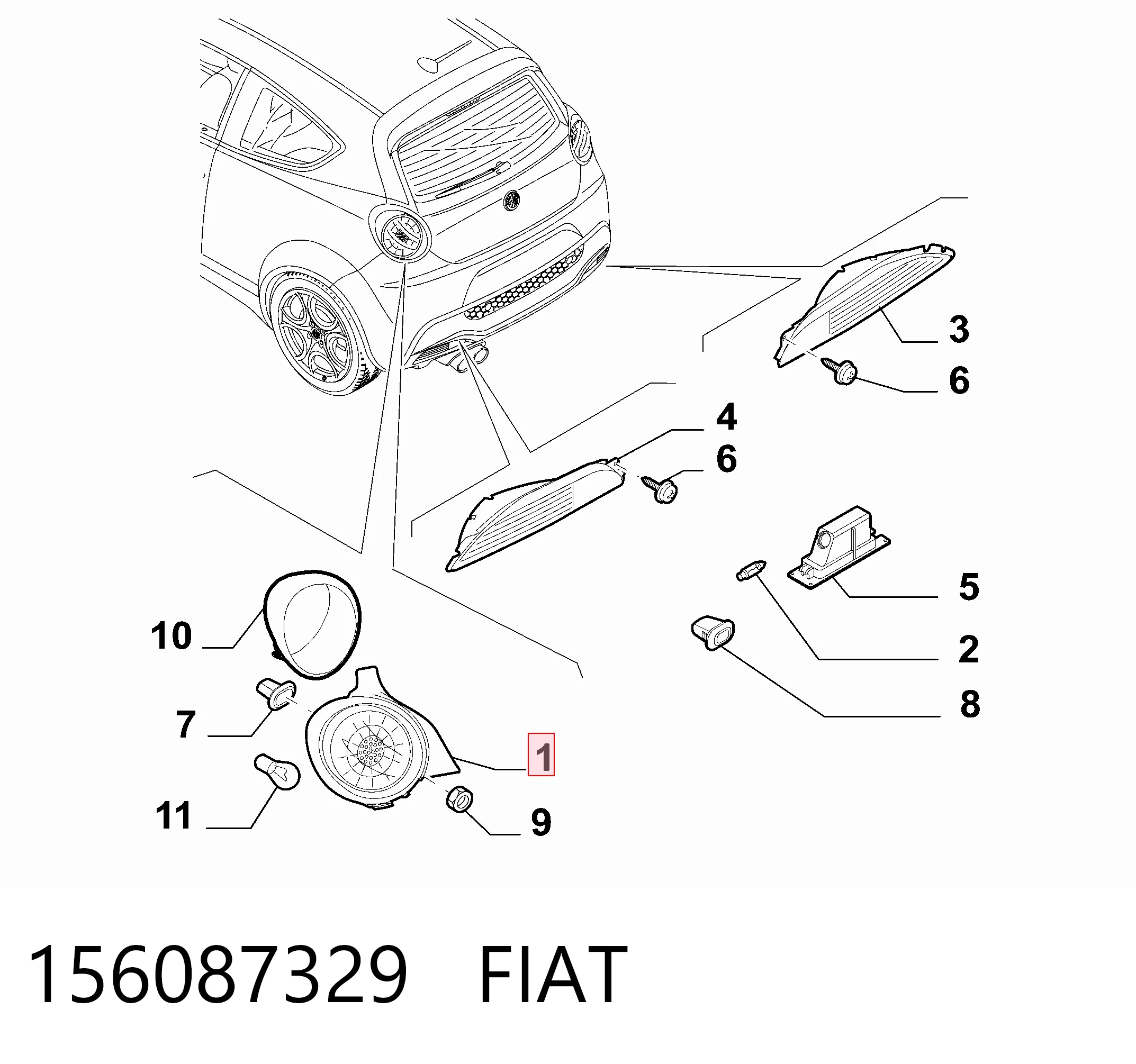 Piloto trasero derecho Alfa Romeo Mito 