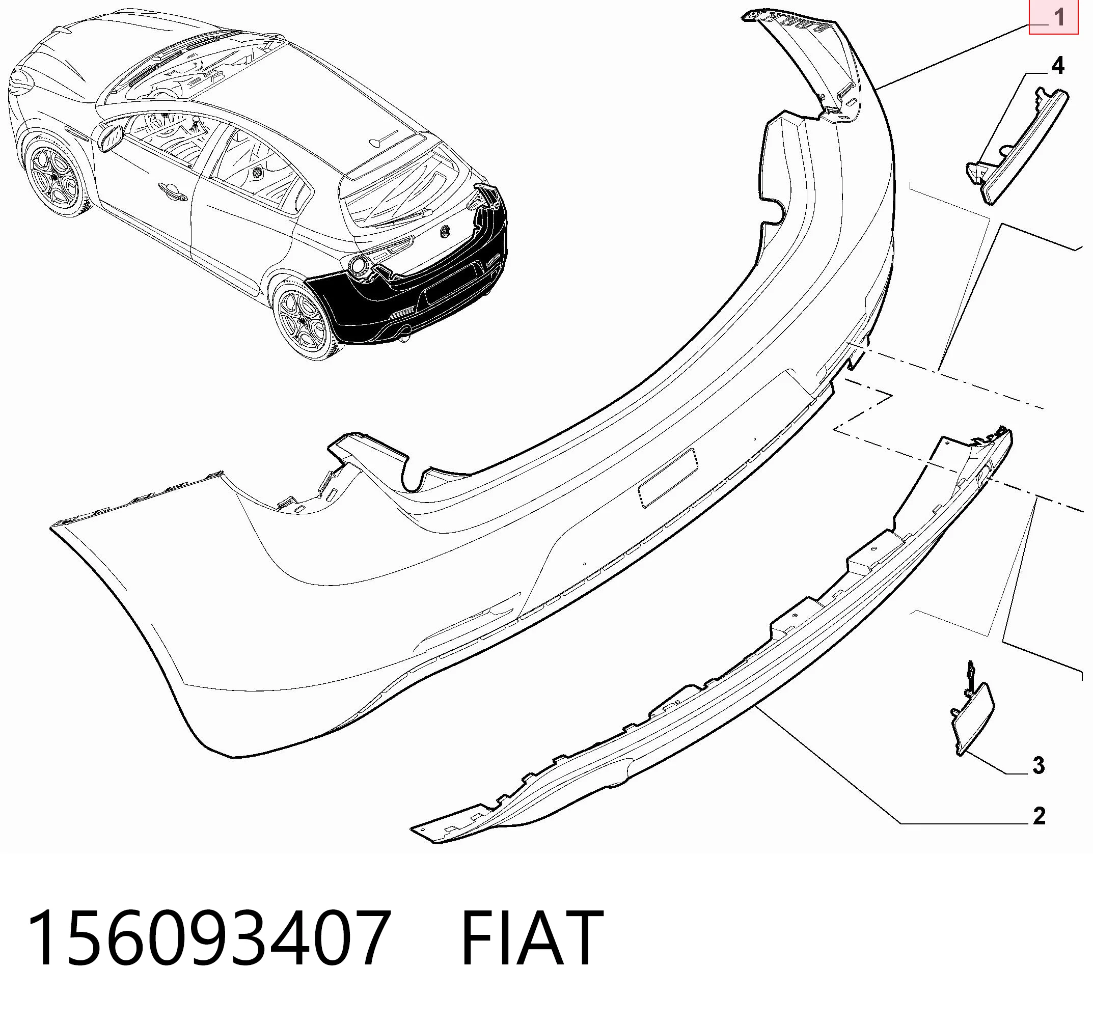 Comprar Parachoques trasero Alfa Romeo Giulietta  940 a bajo precio