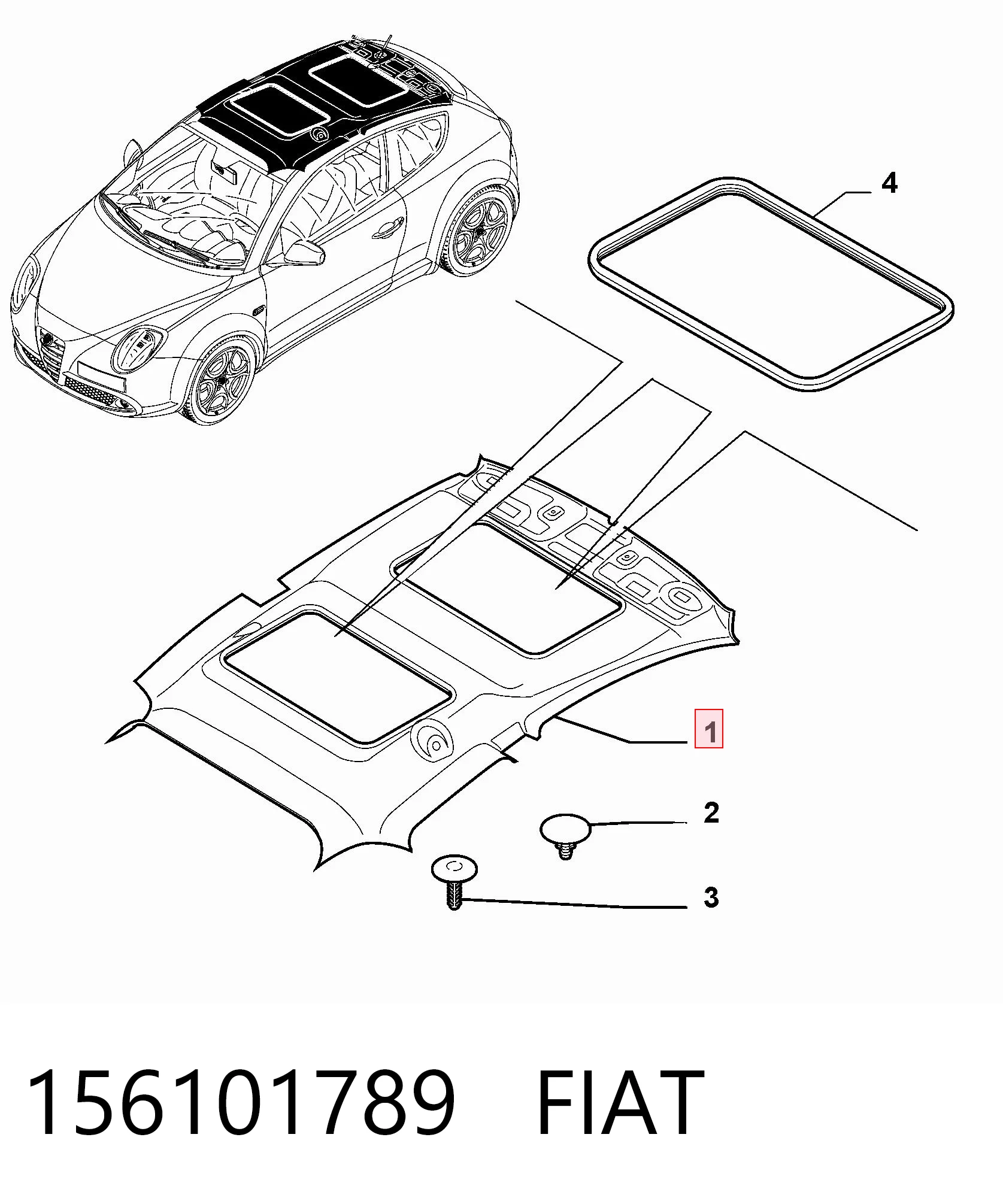 Comprar Guarnecido de techo Alfa Romeo Mito  955 a bajo precio