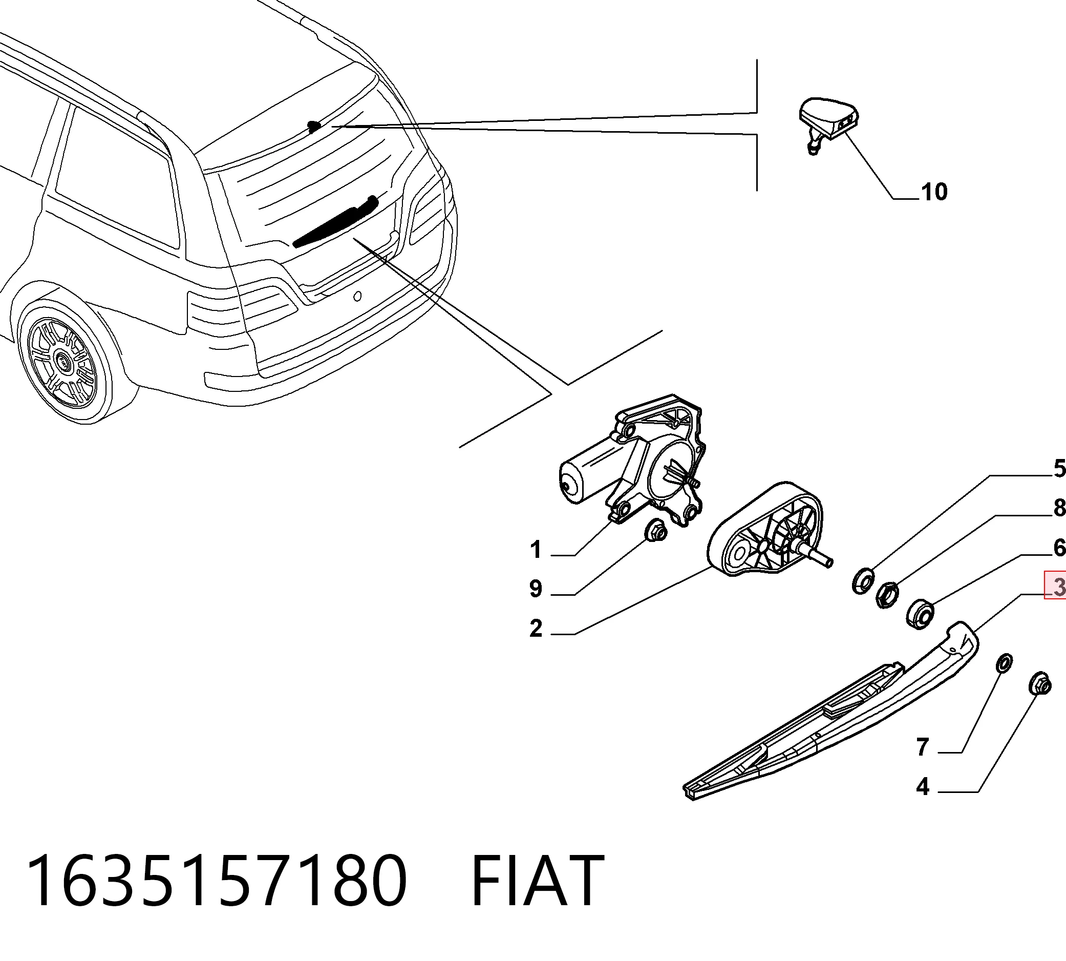 Limpiaparabrisas traseros para Alfa Romeo Giulietta 940