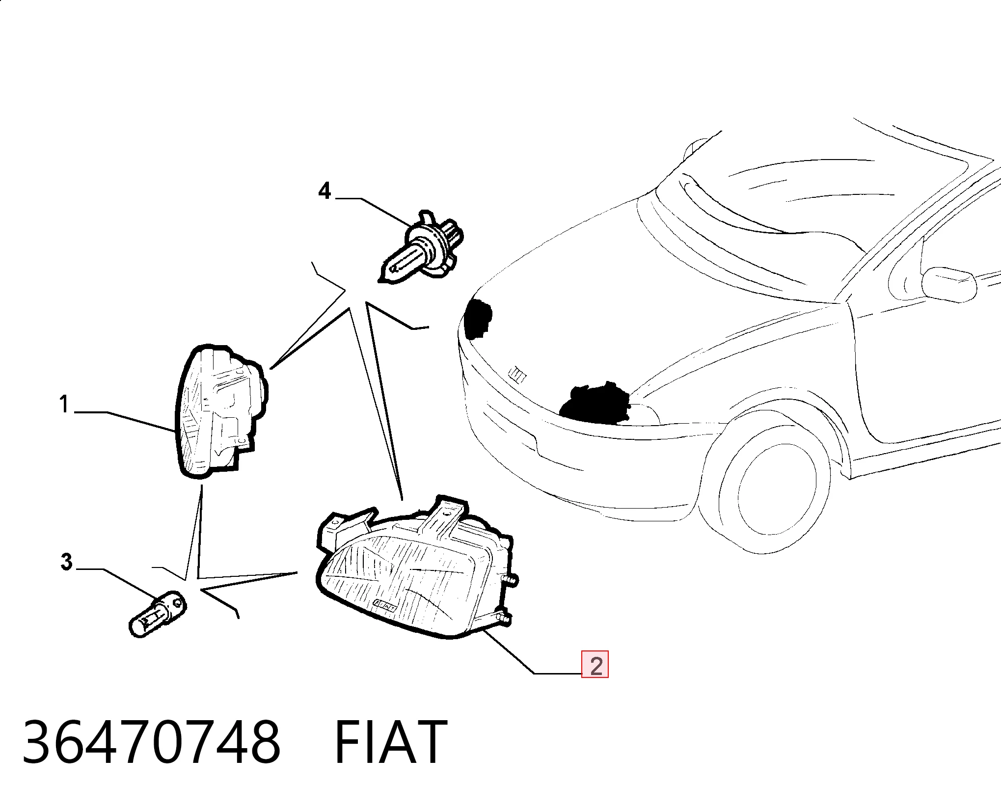  Faro izquierdo Fiat Punto 1