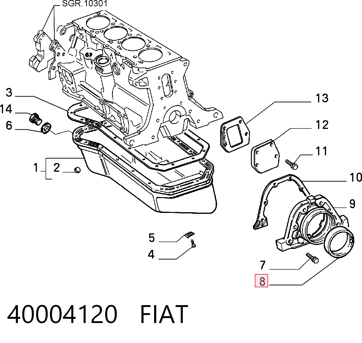 Retén del cigüeñal Fiat Ducato I furgoneta (290) (1989 - 1994) precio, desde 7,68 EUR