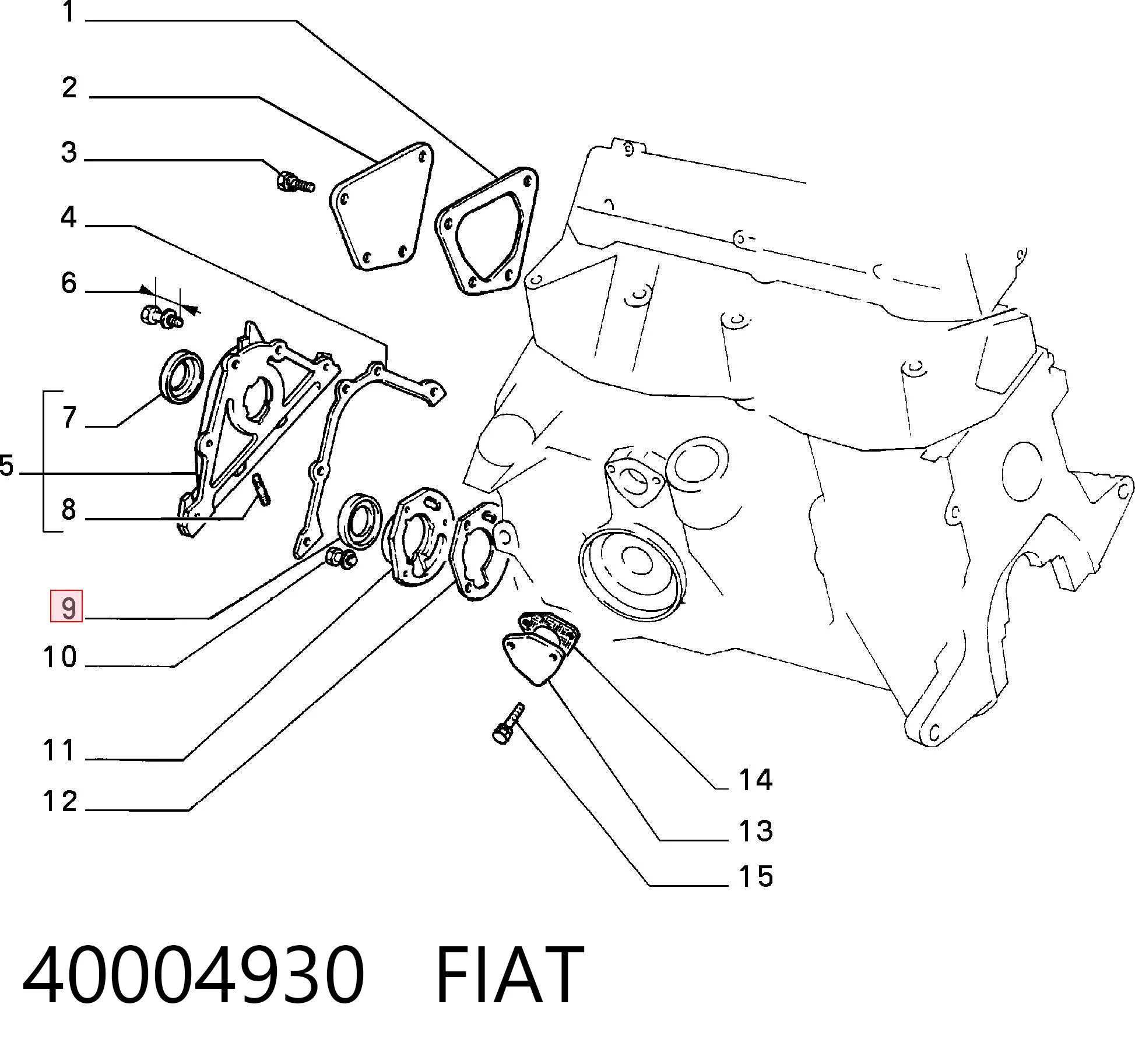  Retén, árbol de levas Fiat Tipo 