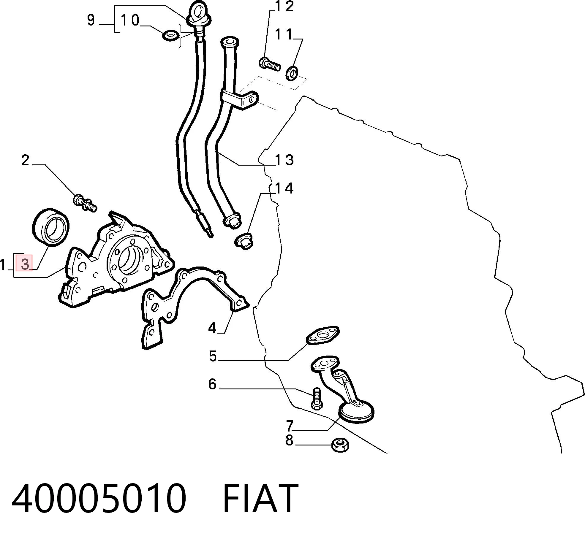 Retén de cigüeñal frontal Fiat Fiorino furgoneta (146 Uno) (1988 - 2001) precio, desde 6,79 EUR