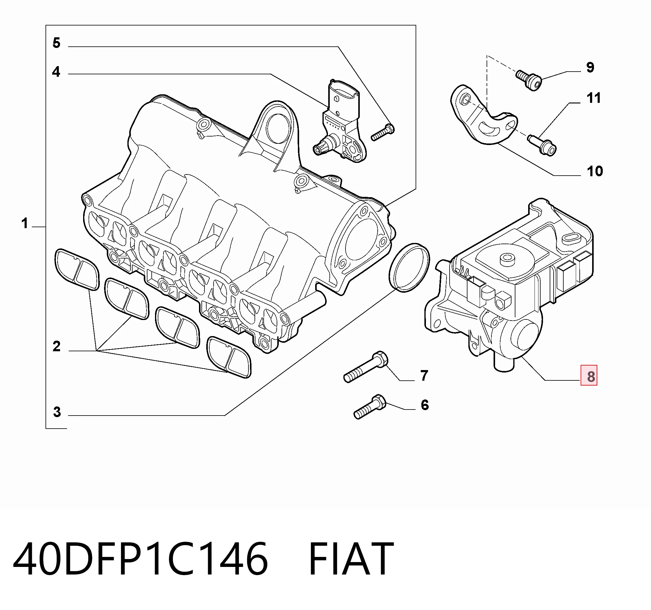 Caja de mariposa Opel 55213019