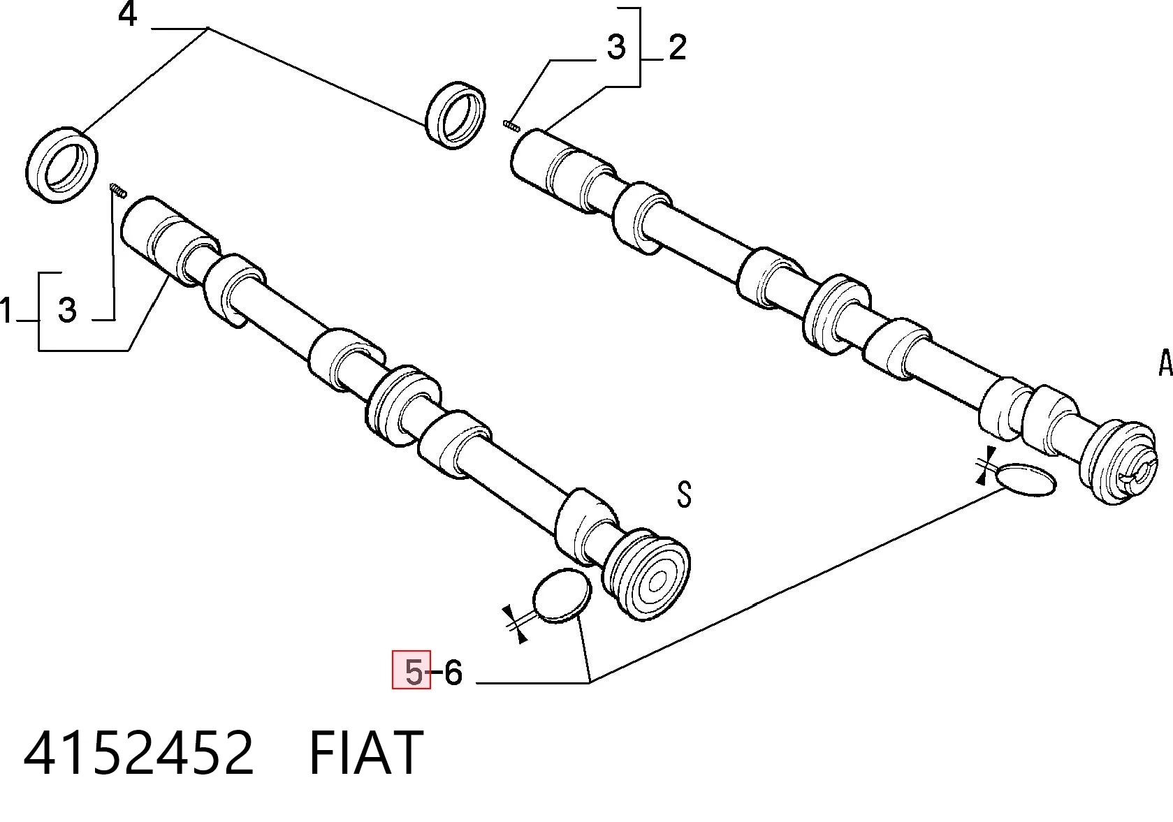 Arandela de ajuste 4152452 FIAT