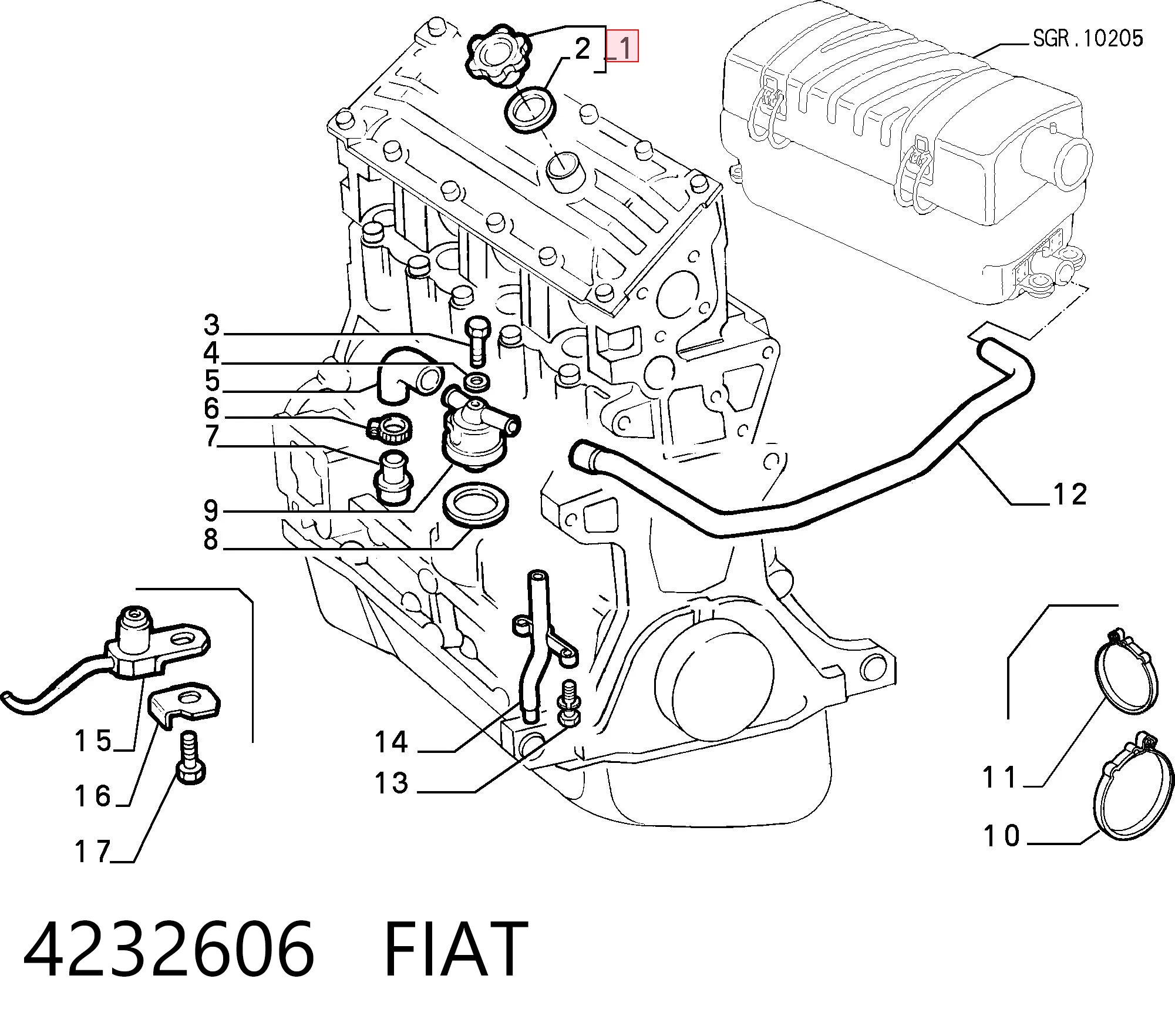 Tapa de aceite de motor 25843 Peugeot/Citroen