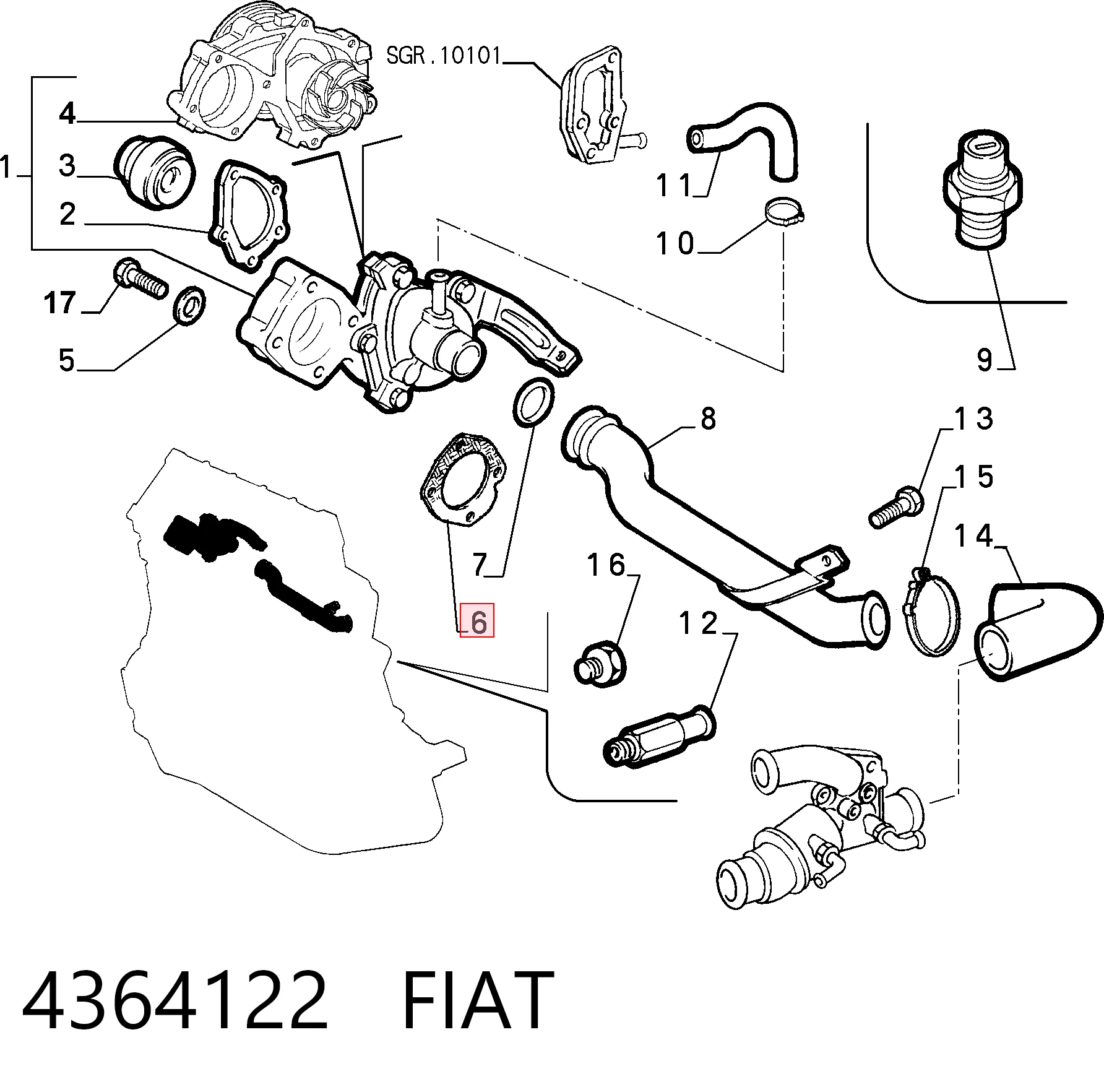 4364122 Fiat/Alfa/Lancia