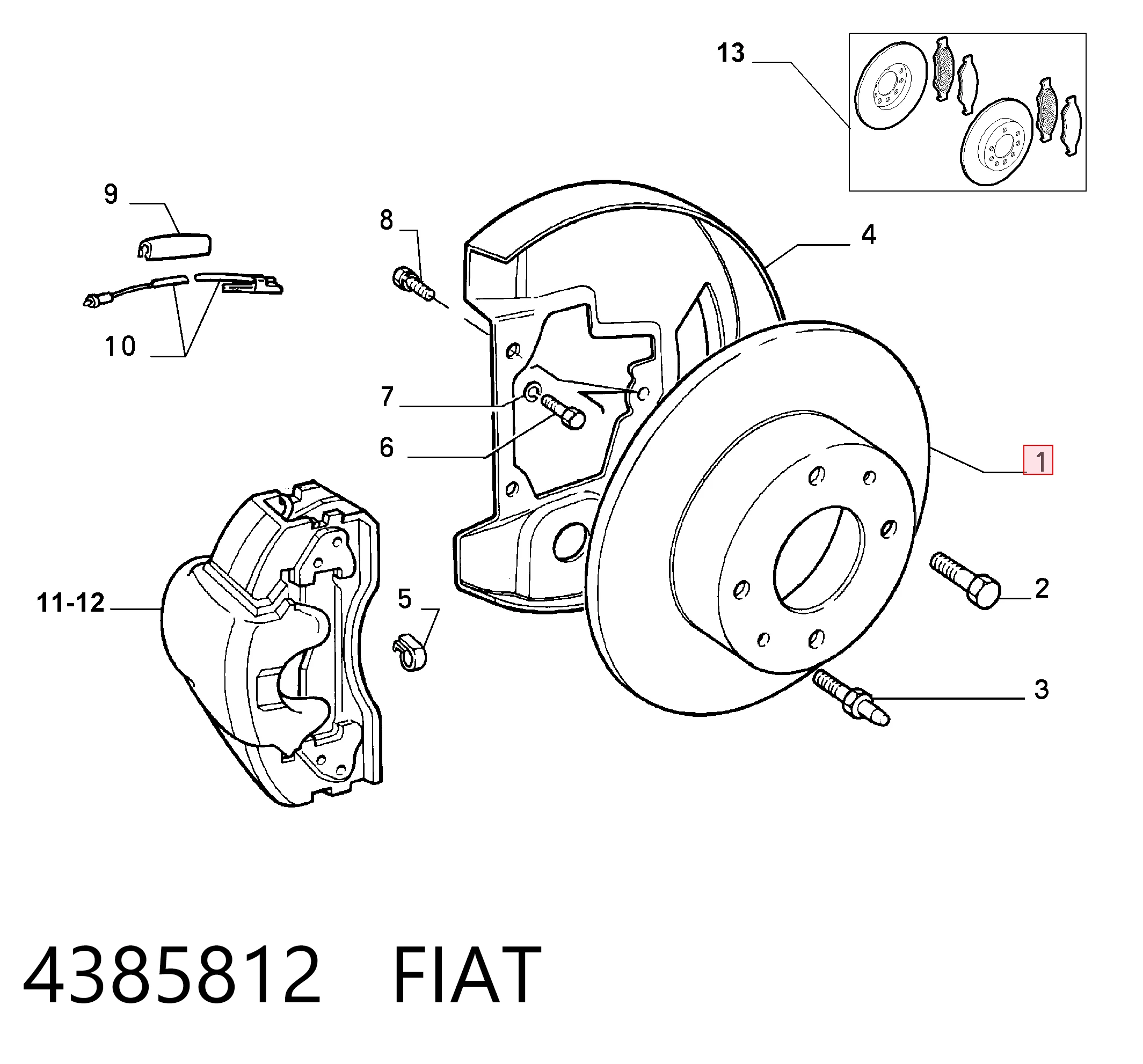 Disco de freno delantero Fiat Fiorino  furgoneta comprar en España