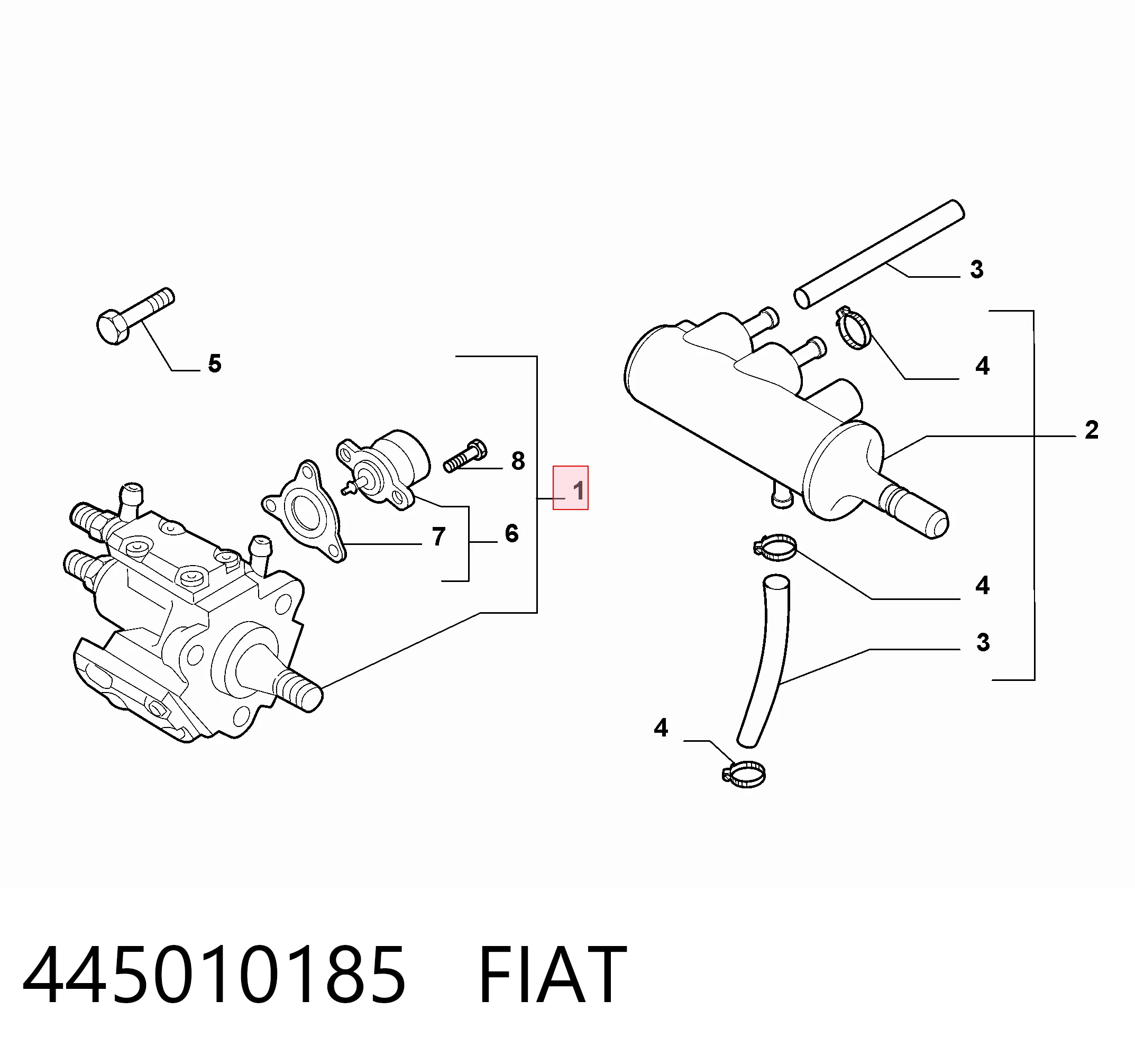 445010185 Fiat/Alfa/Lancia Bomba de inyección