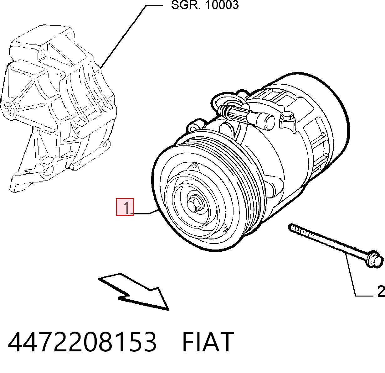 4472208153 Fiat/Alfa/Lancia Compresor climatizador