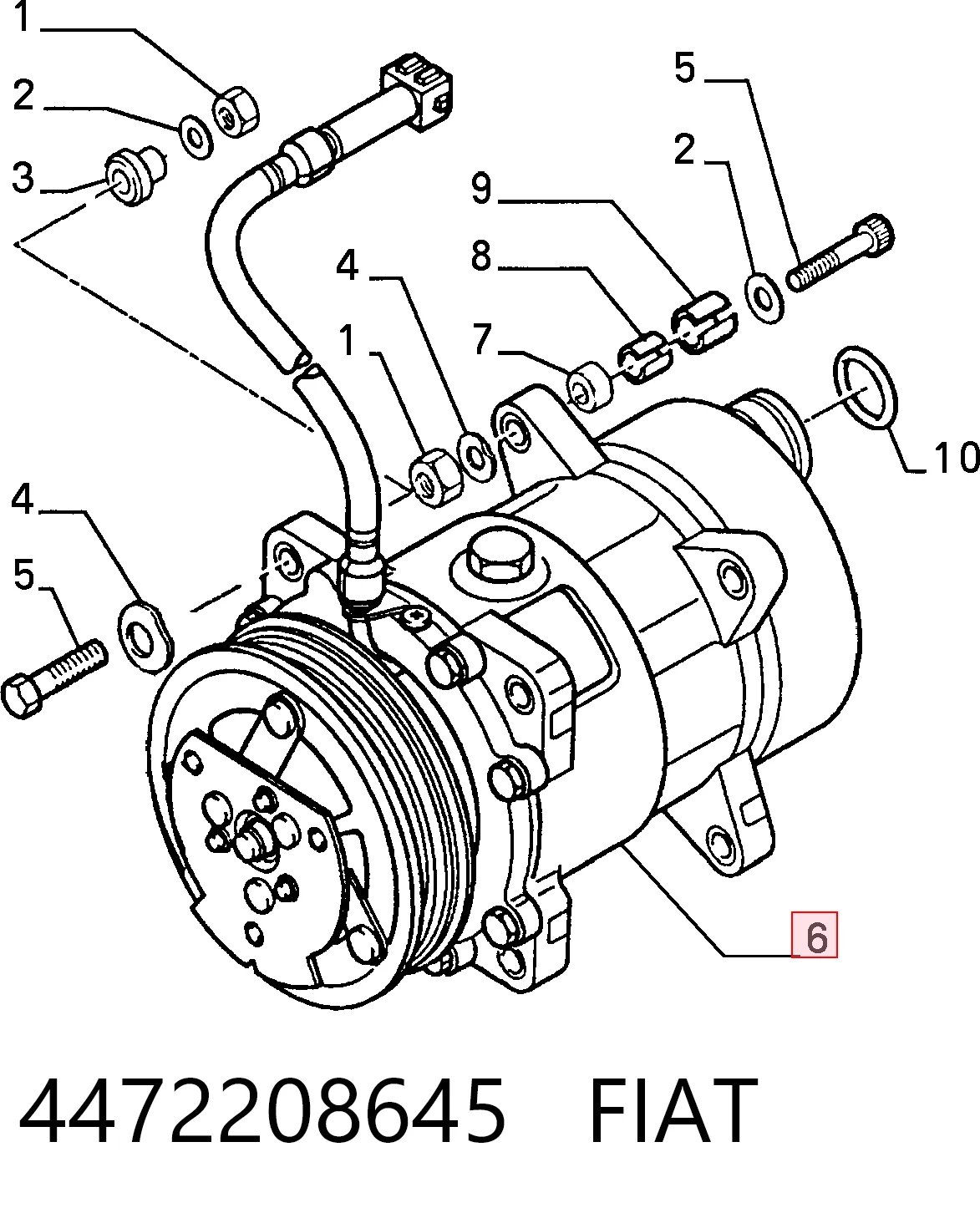4472208645 Fiat/Alfa/Lancia Compresor climatizador