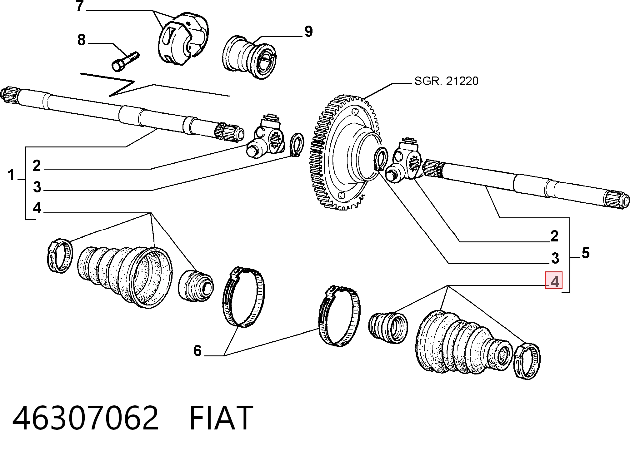 Fuelle transmisión delantero exterior Fiat Siena  desde 9,77 €