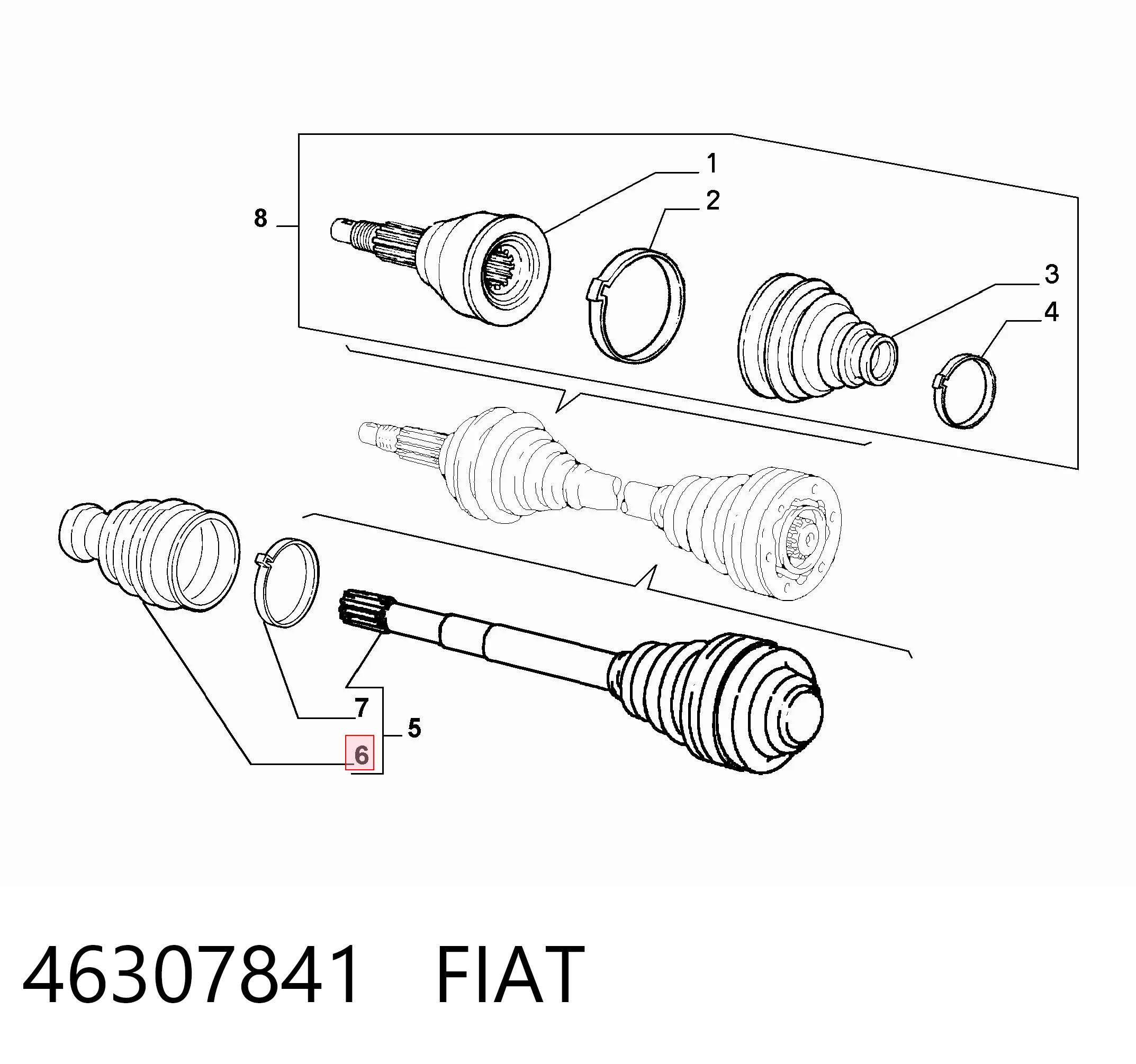 Fuelle, semieje delantero interior Opel Combo  ()